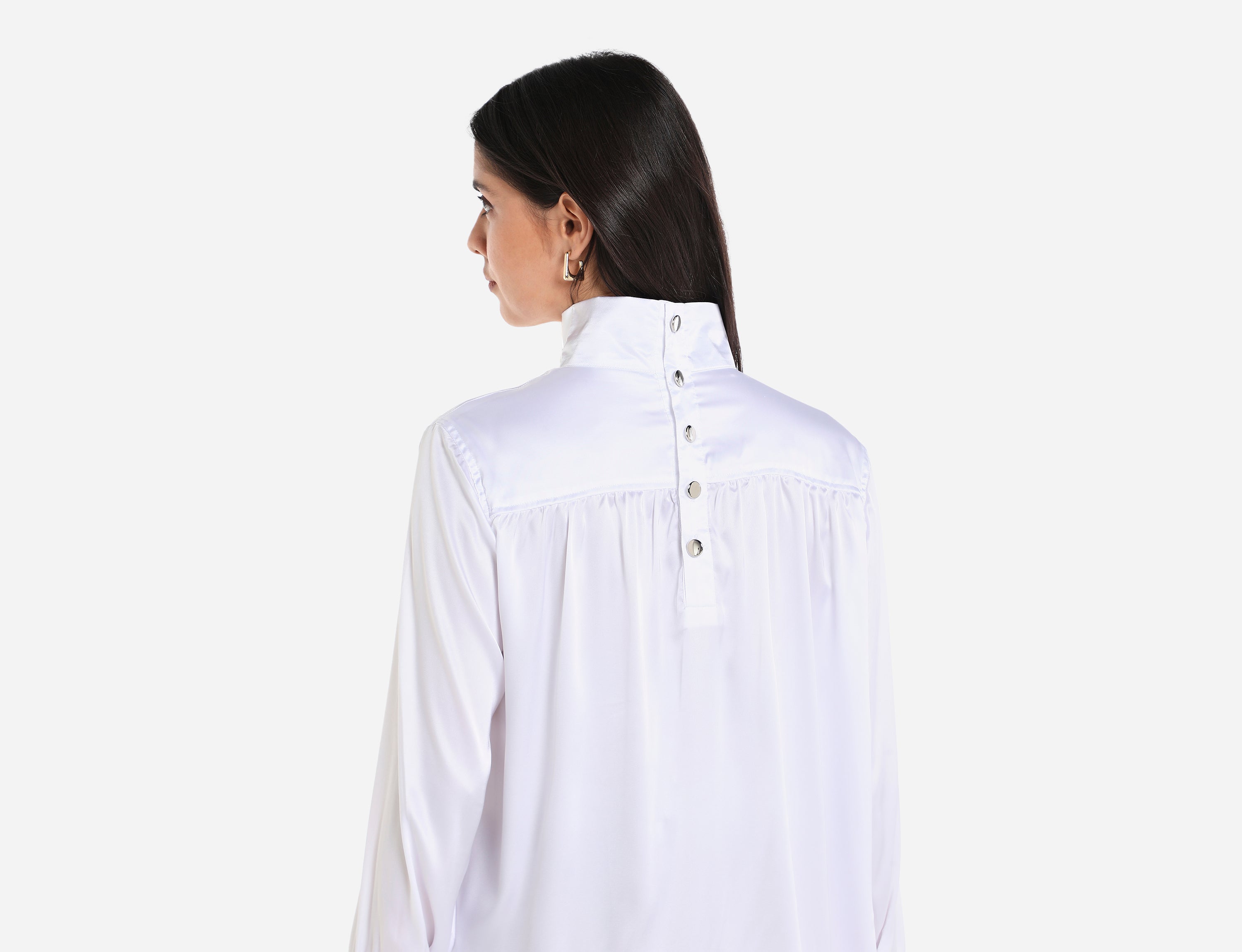 Satin high neck Blouse