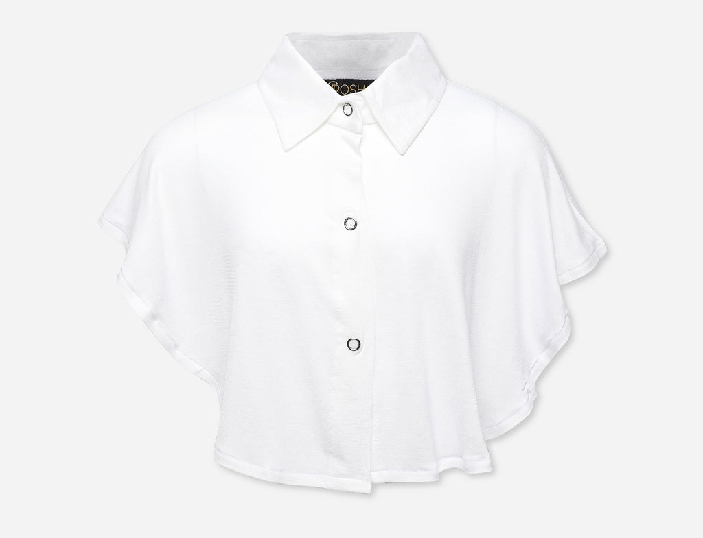 Cropped Undershirt top with collar
