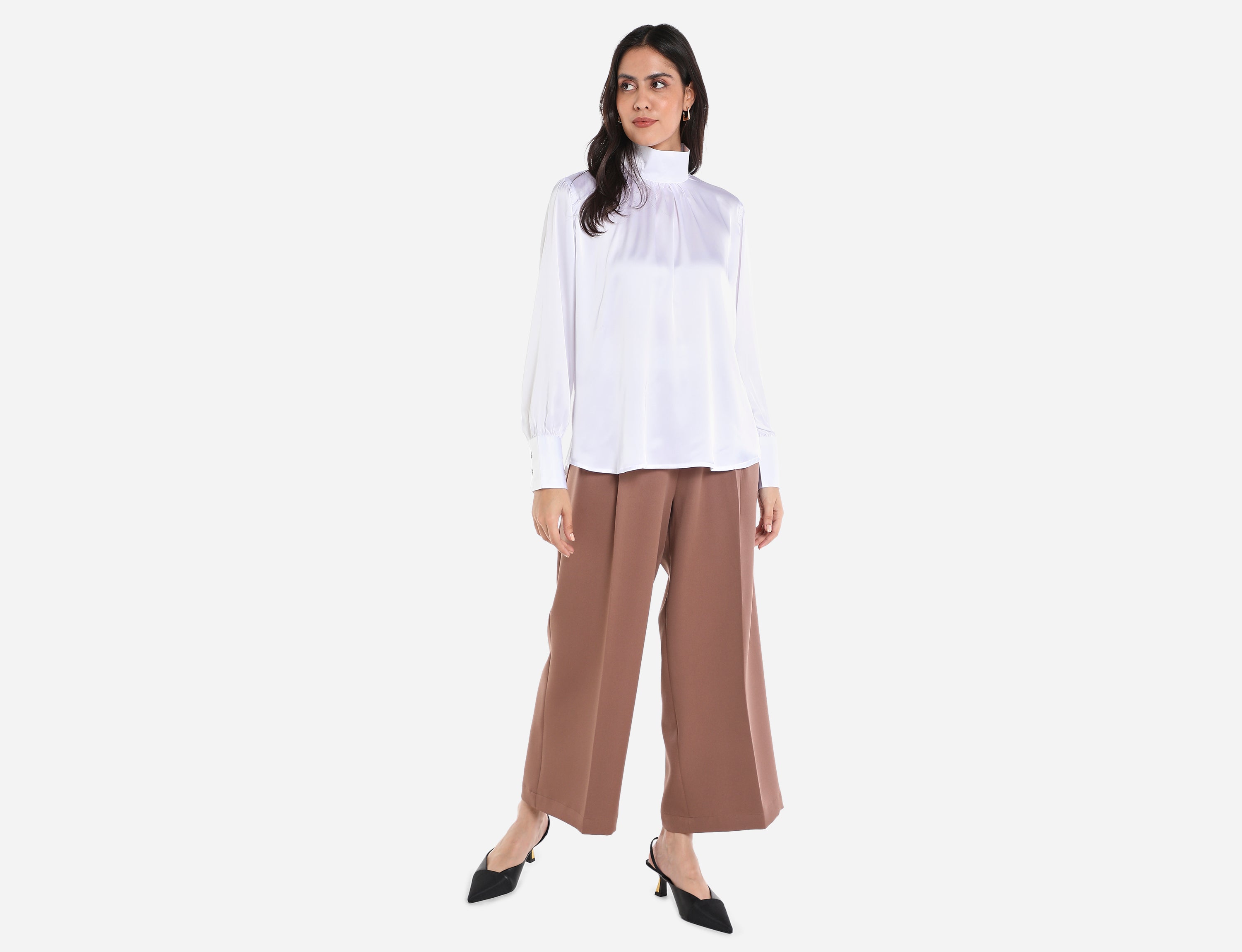 Satin high neck Blouse