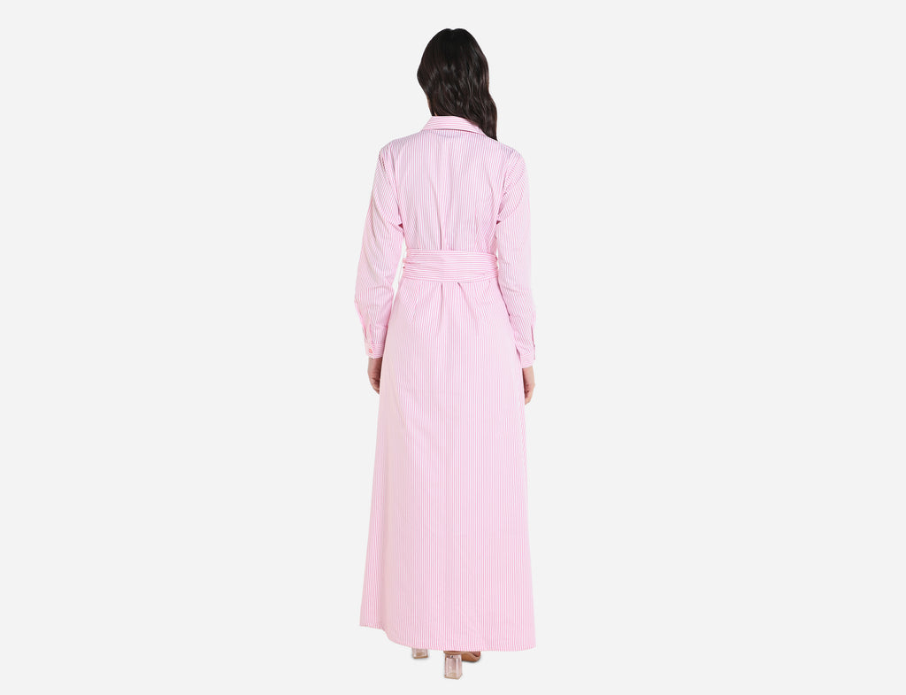 Maxi Striped Cotton Shirt dress