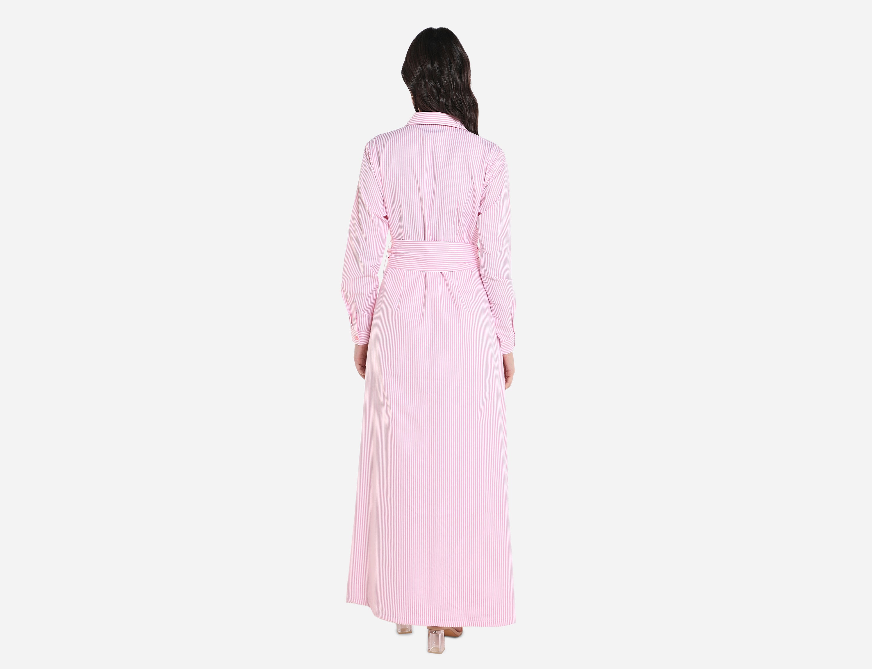 Maxi Striped Cotton Shirt dress