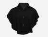 Cropped Undershirt top with collar