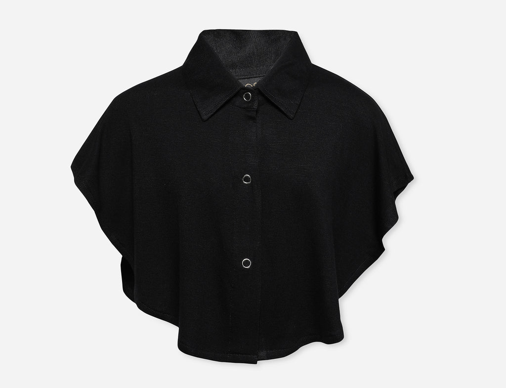 Cropped Undershirt top with collar