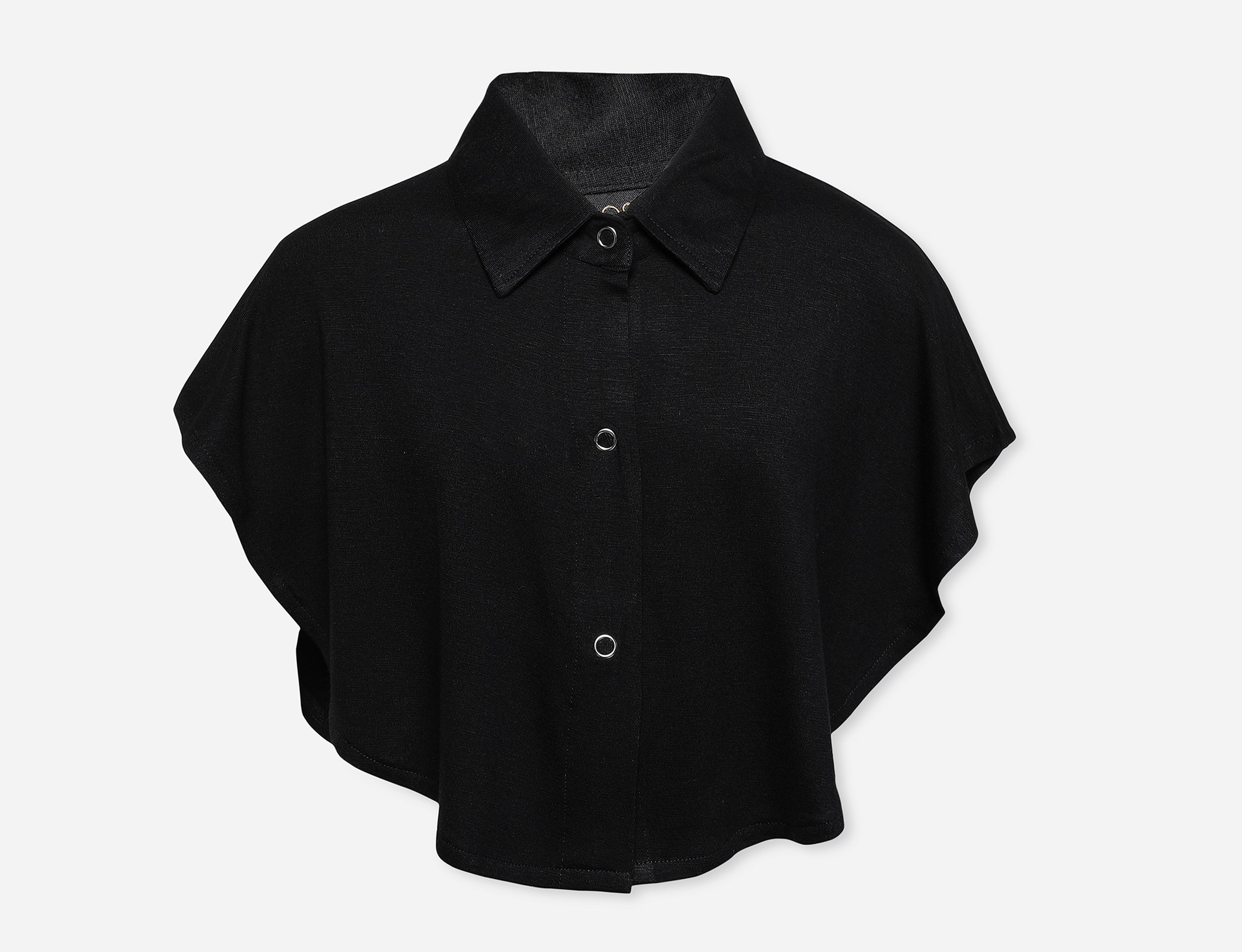 Cropped Undershirt top with collar
