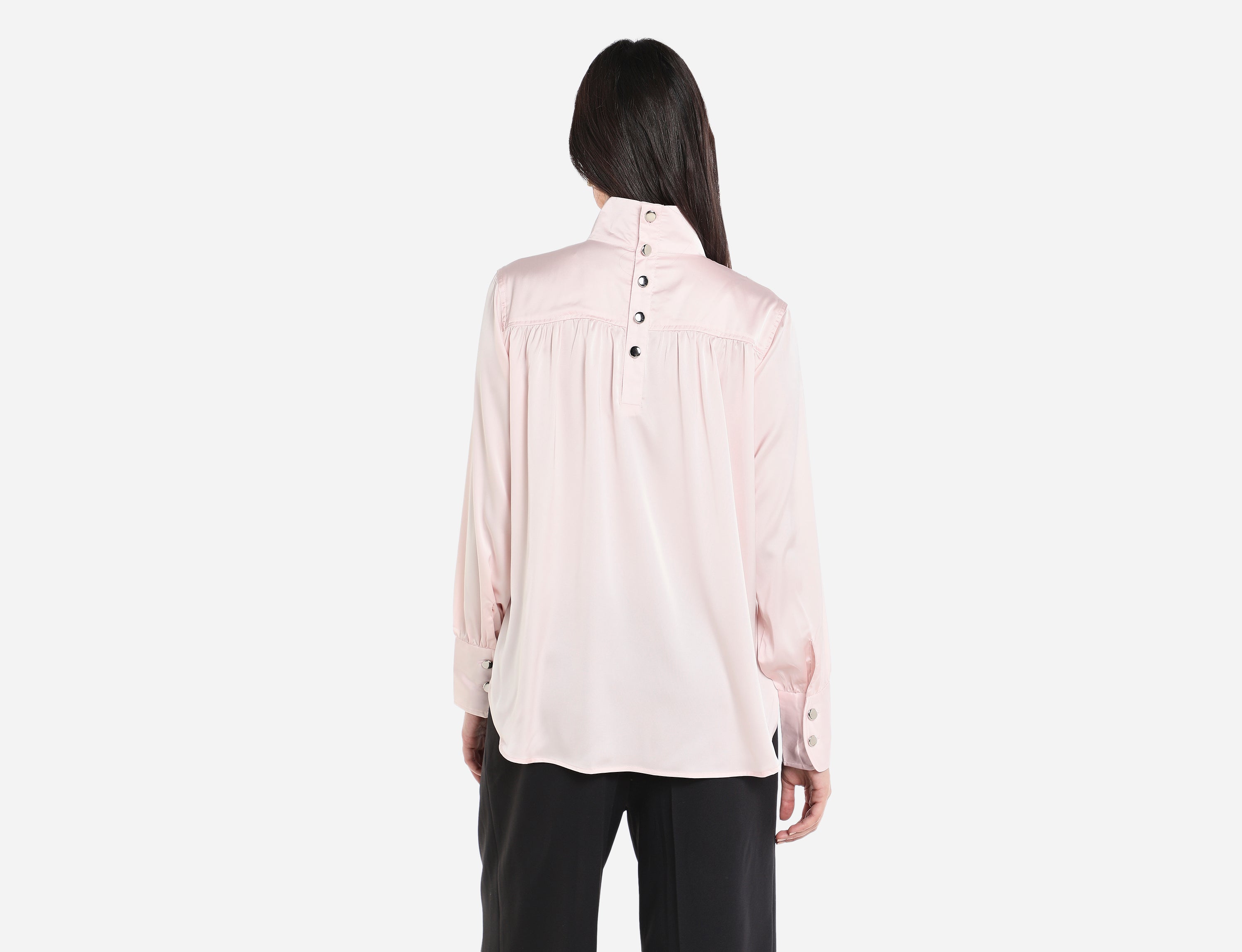 Satin high neck Blouse