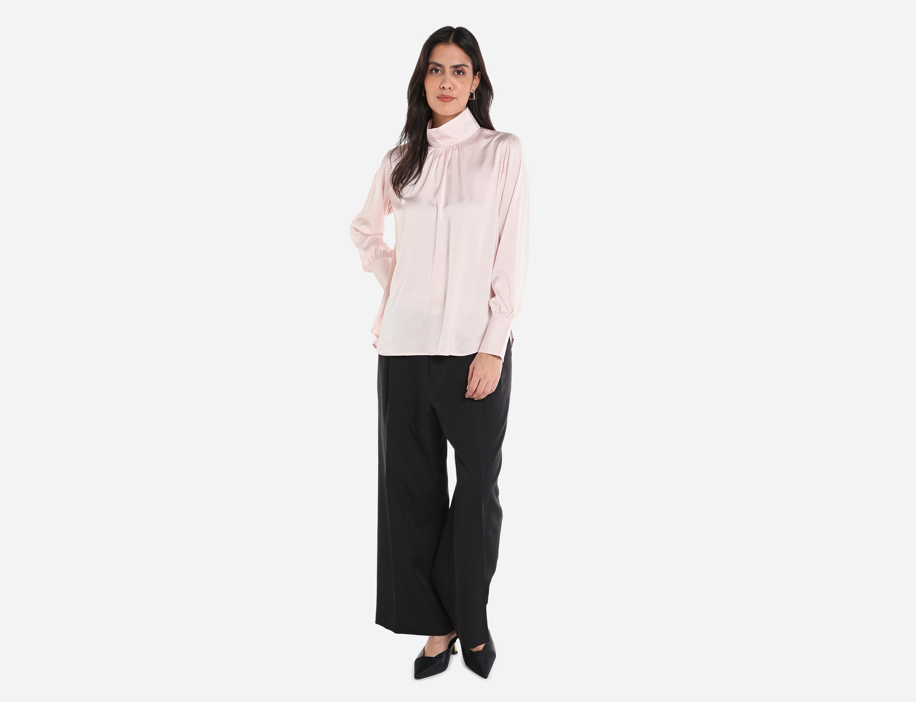 Satin high neck Blouse