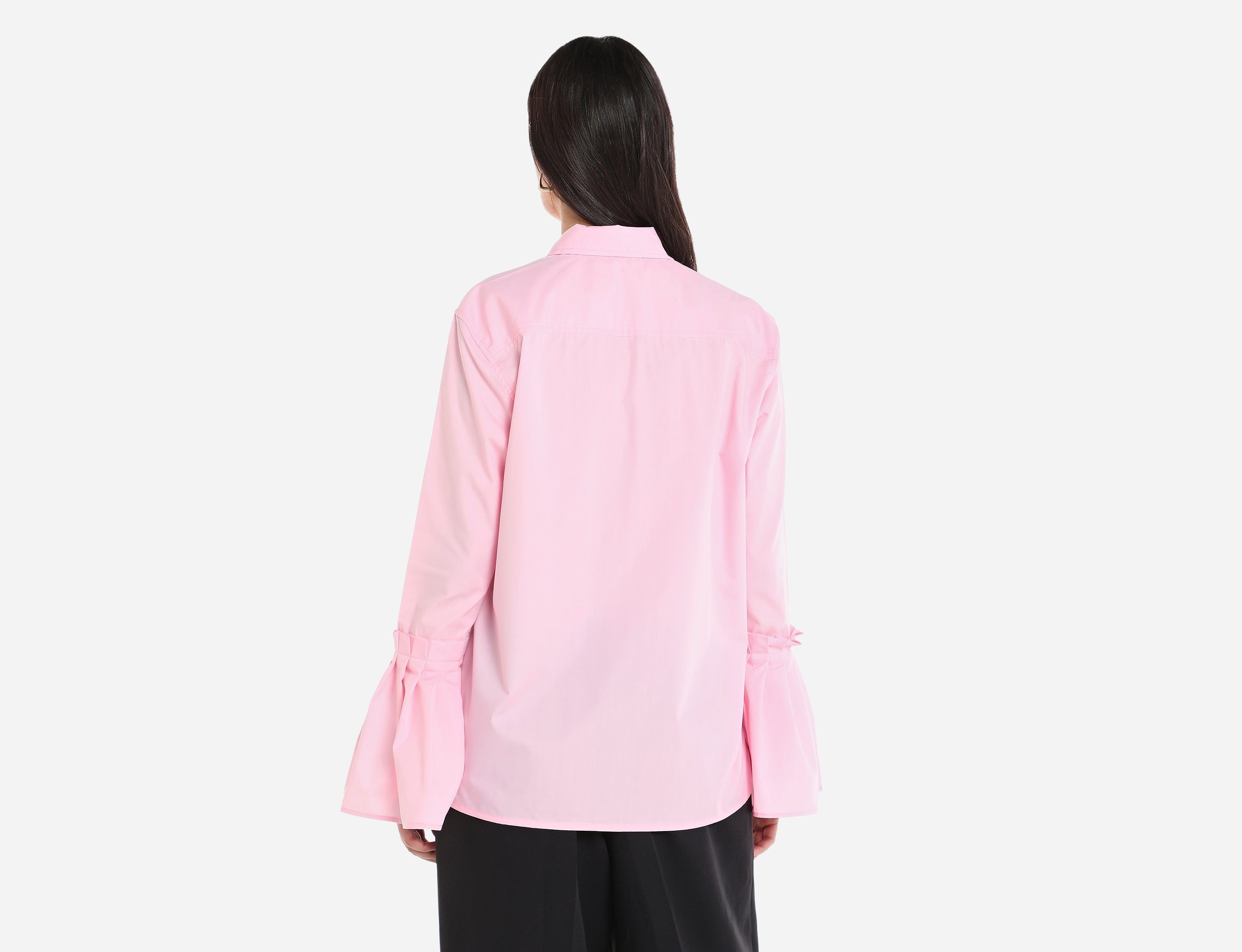 Shirt with circular flounce