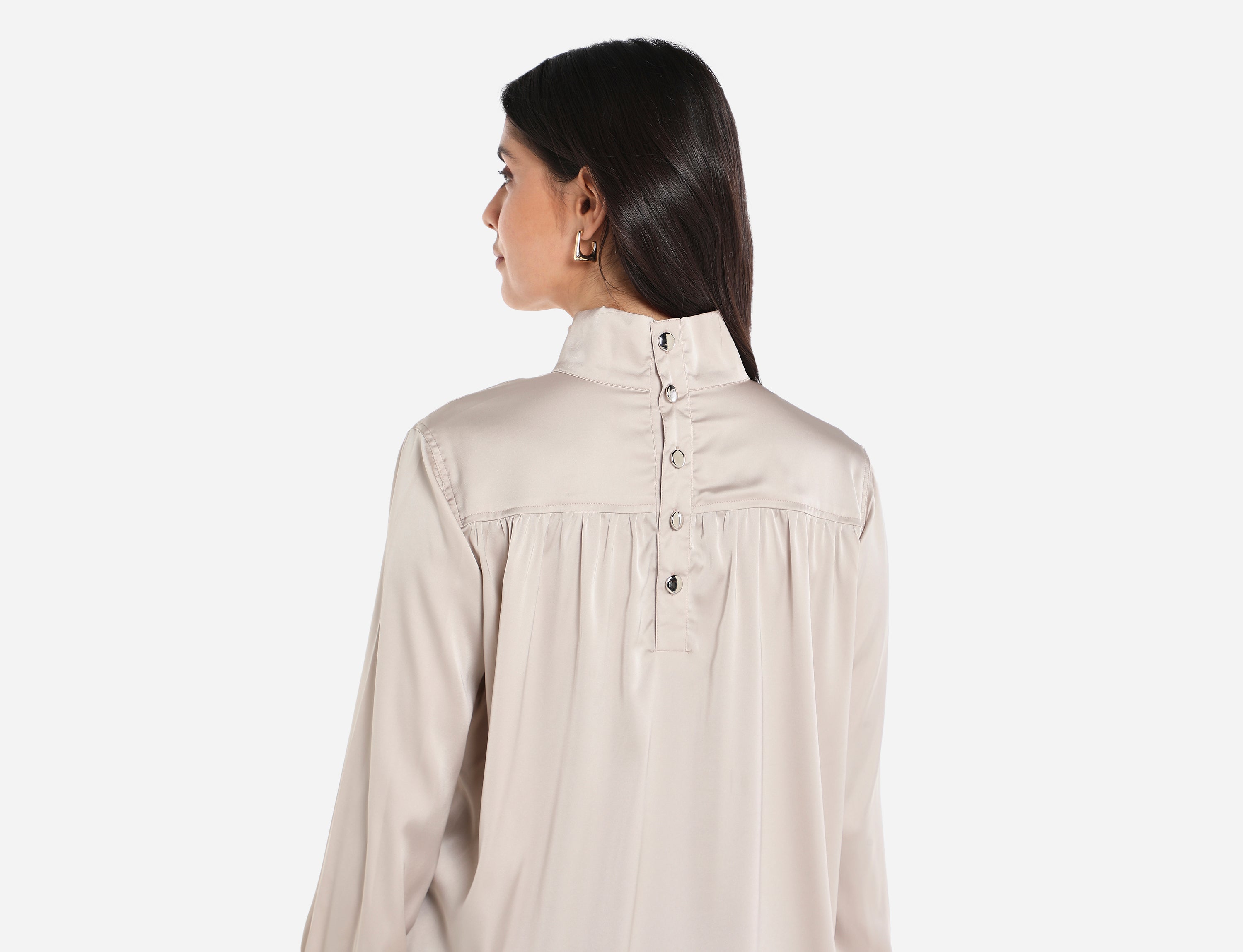 Satin high neck Blouse
