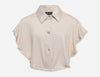 Cropped Undershirt top with collar