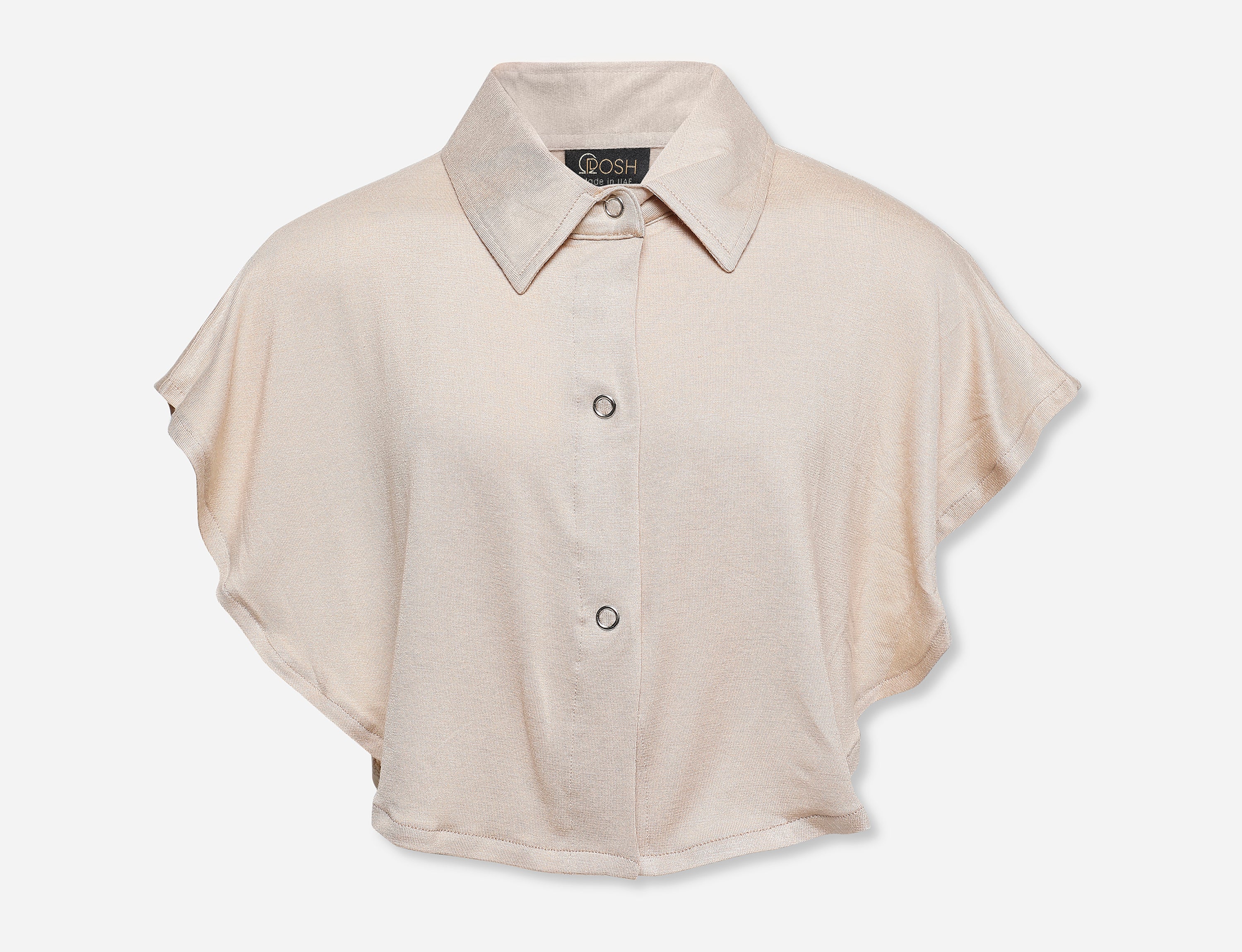 Cropped Undershirt top with collar