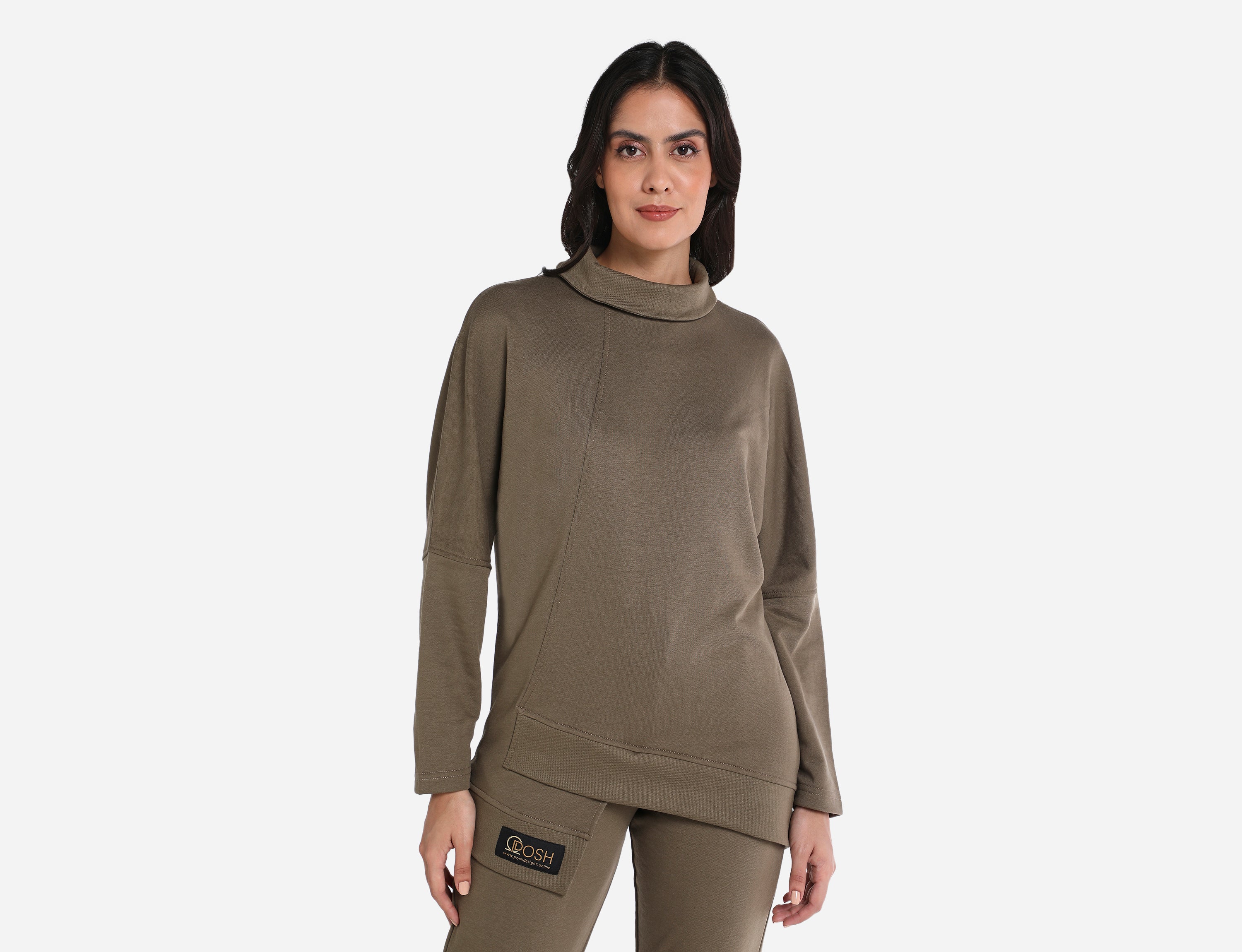 Front Split-Hem Sweatshirt