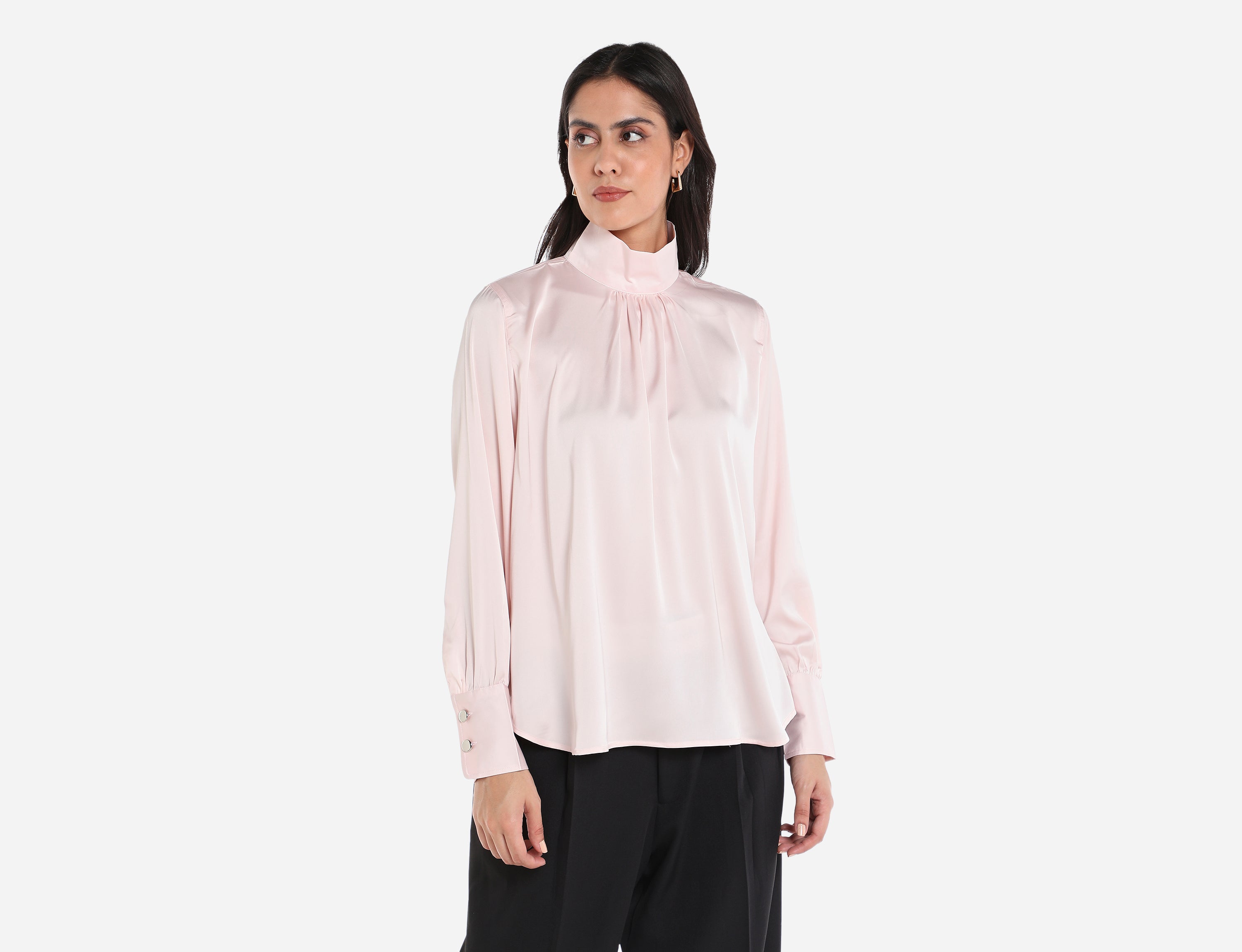 Satin high neck Blouse