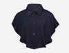 Cropped Undershirt top with collar
