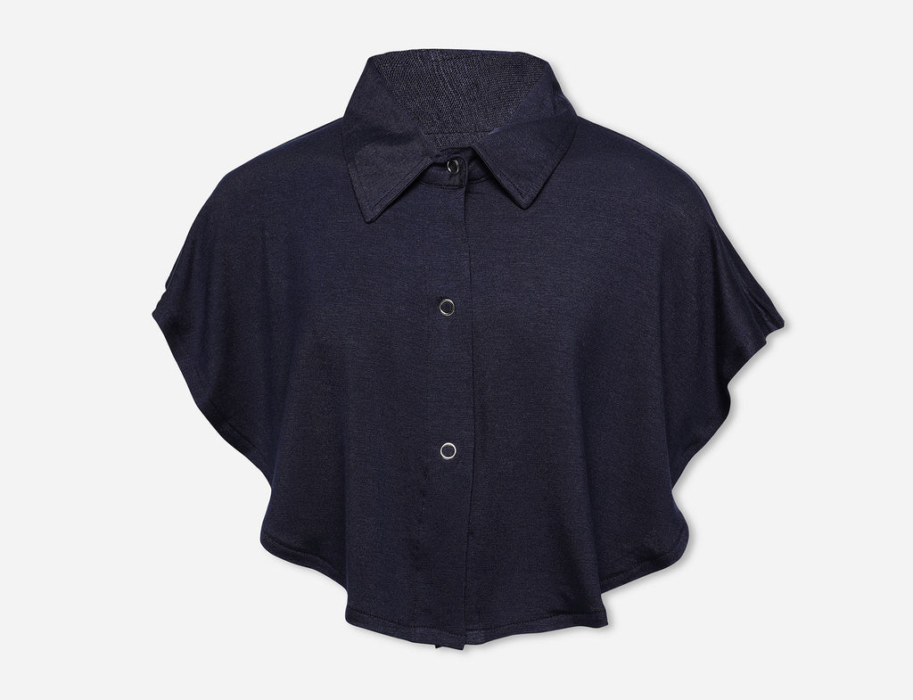 Cropped Undershirt top with collar
