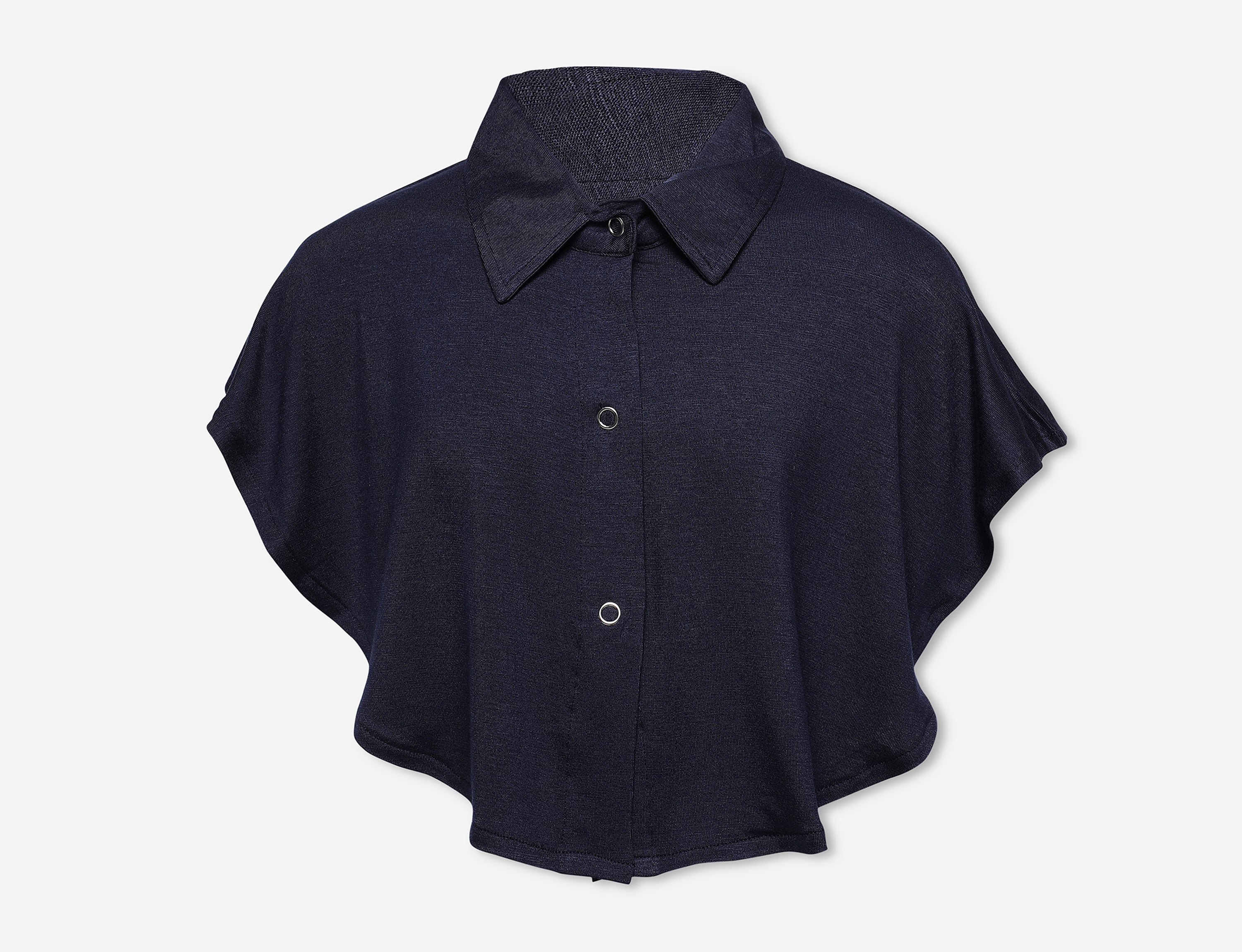 Cropped Undershirt top with collar
