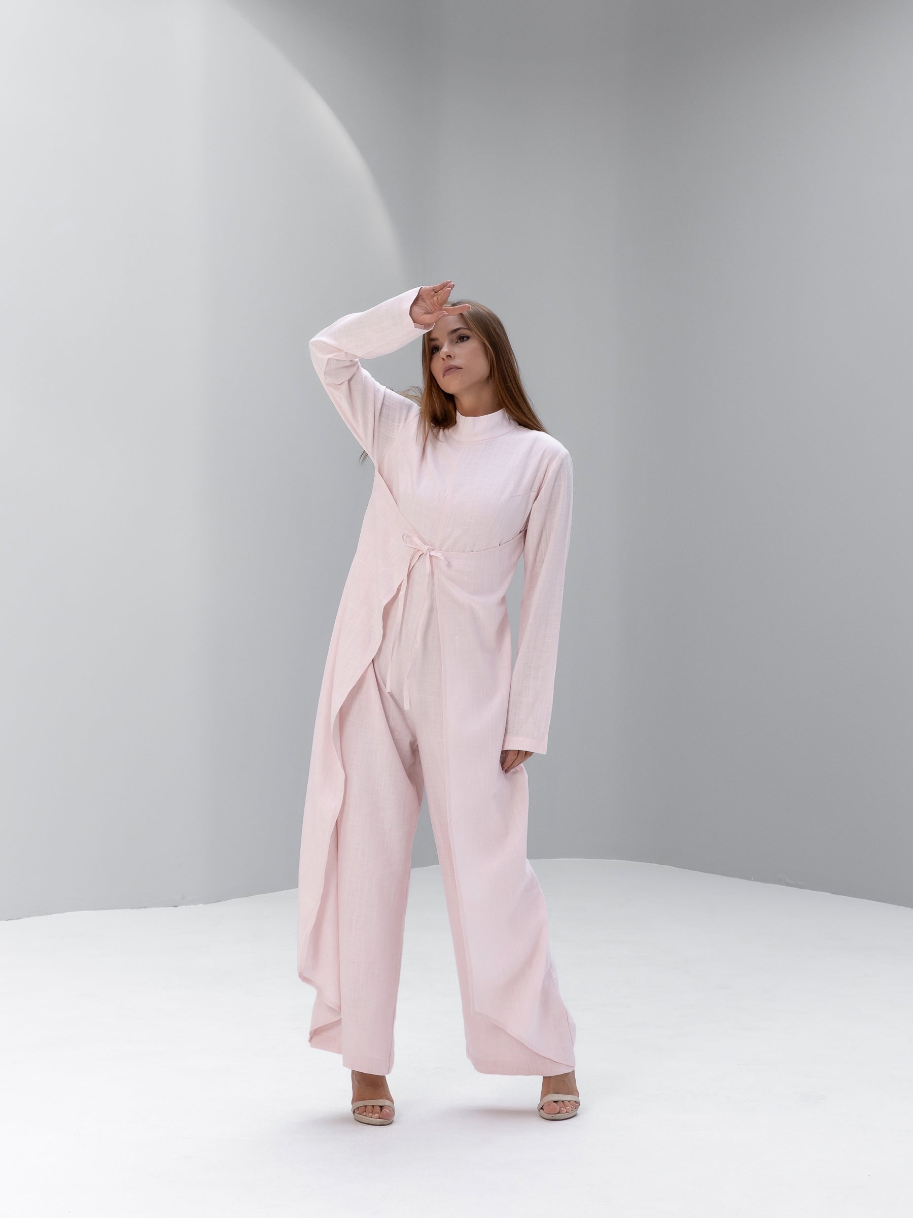 Linen Front Wrapped Jumpsuit
