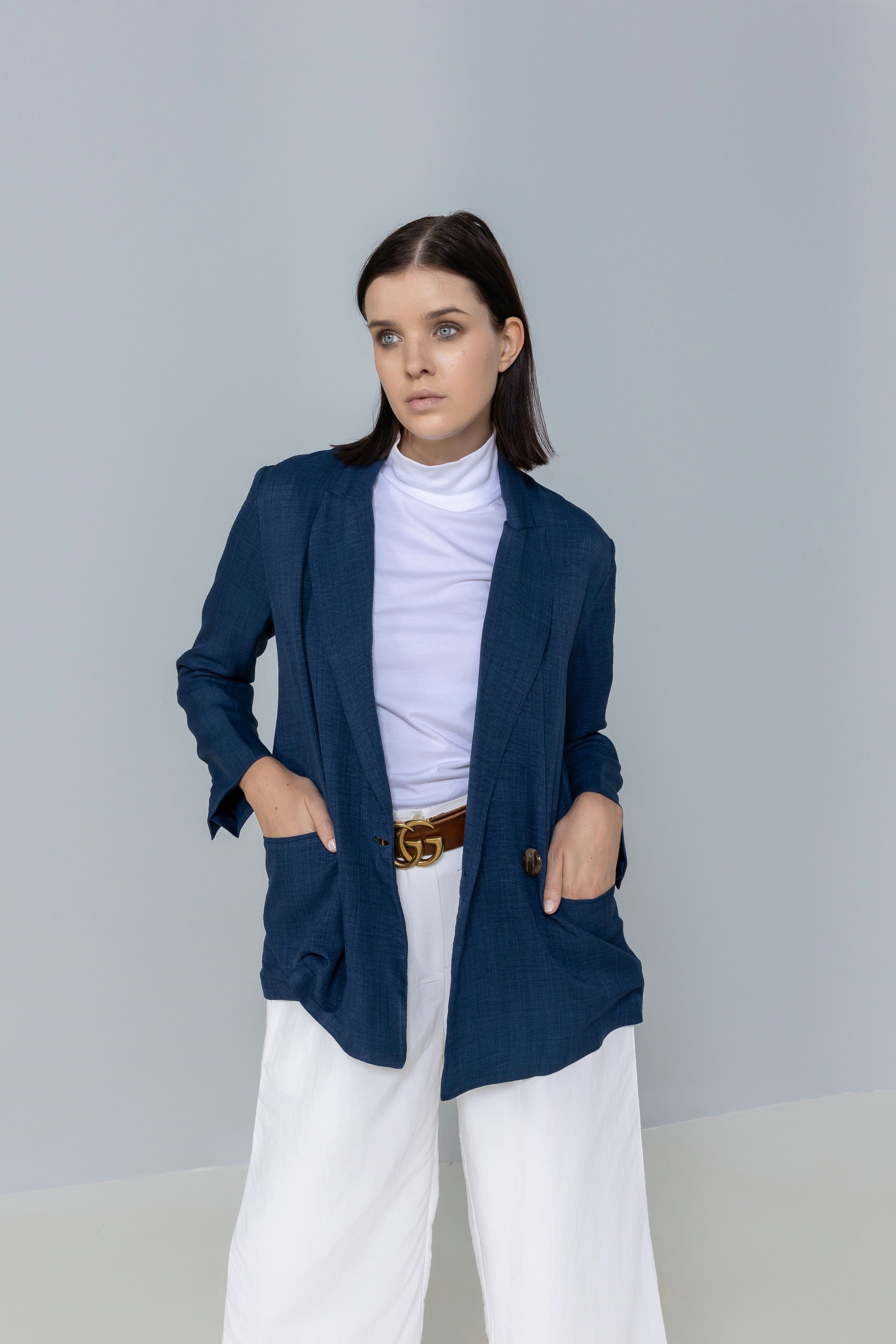Loose-fit Linen Blazer