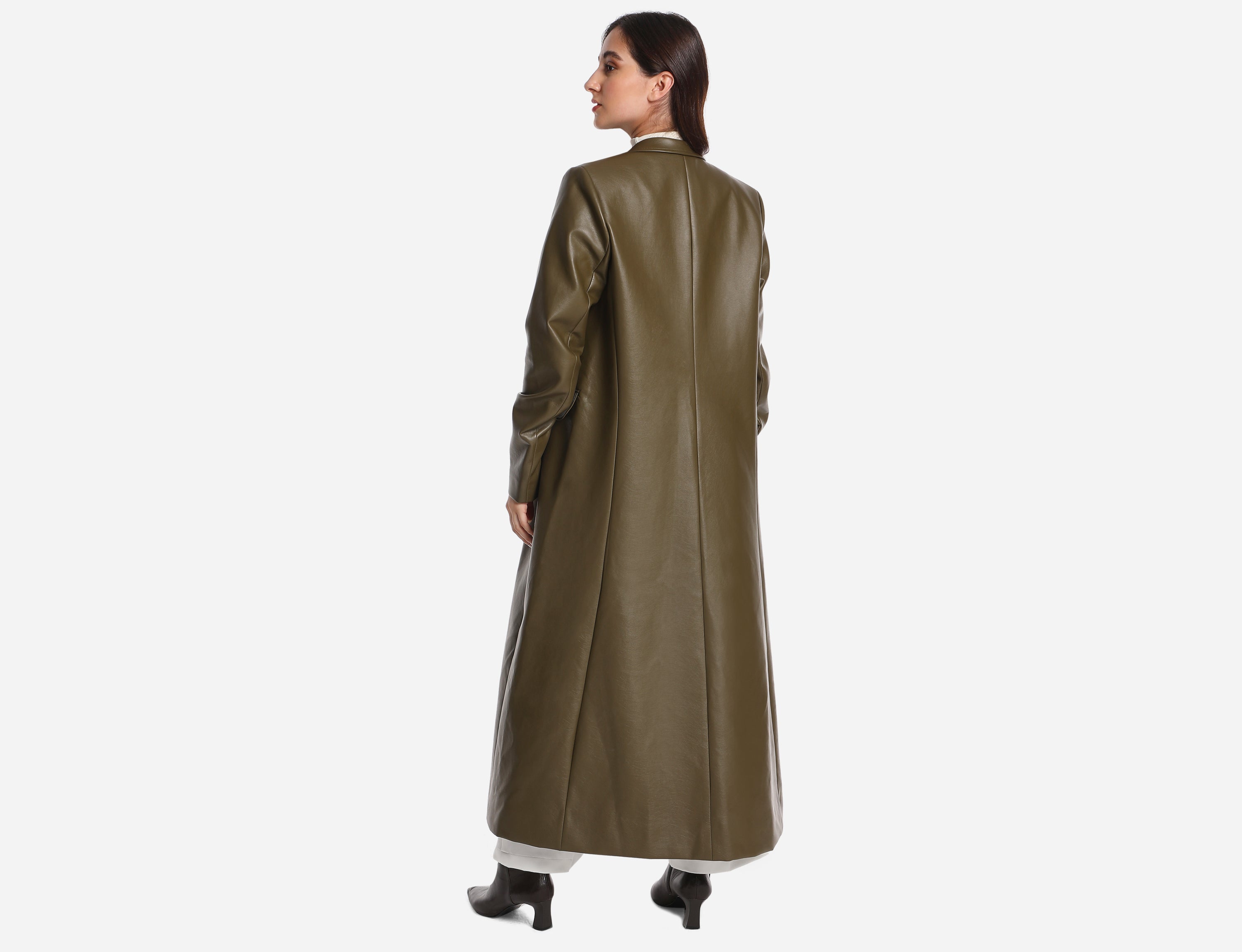 Faux Leather Coat