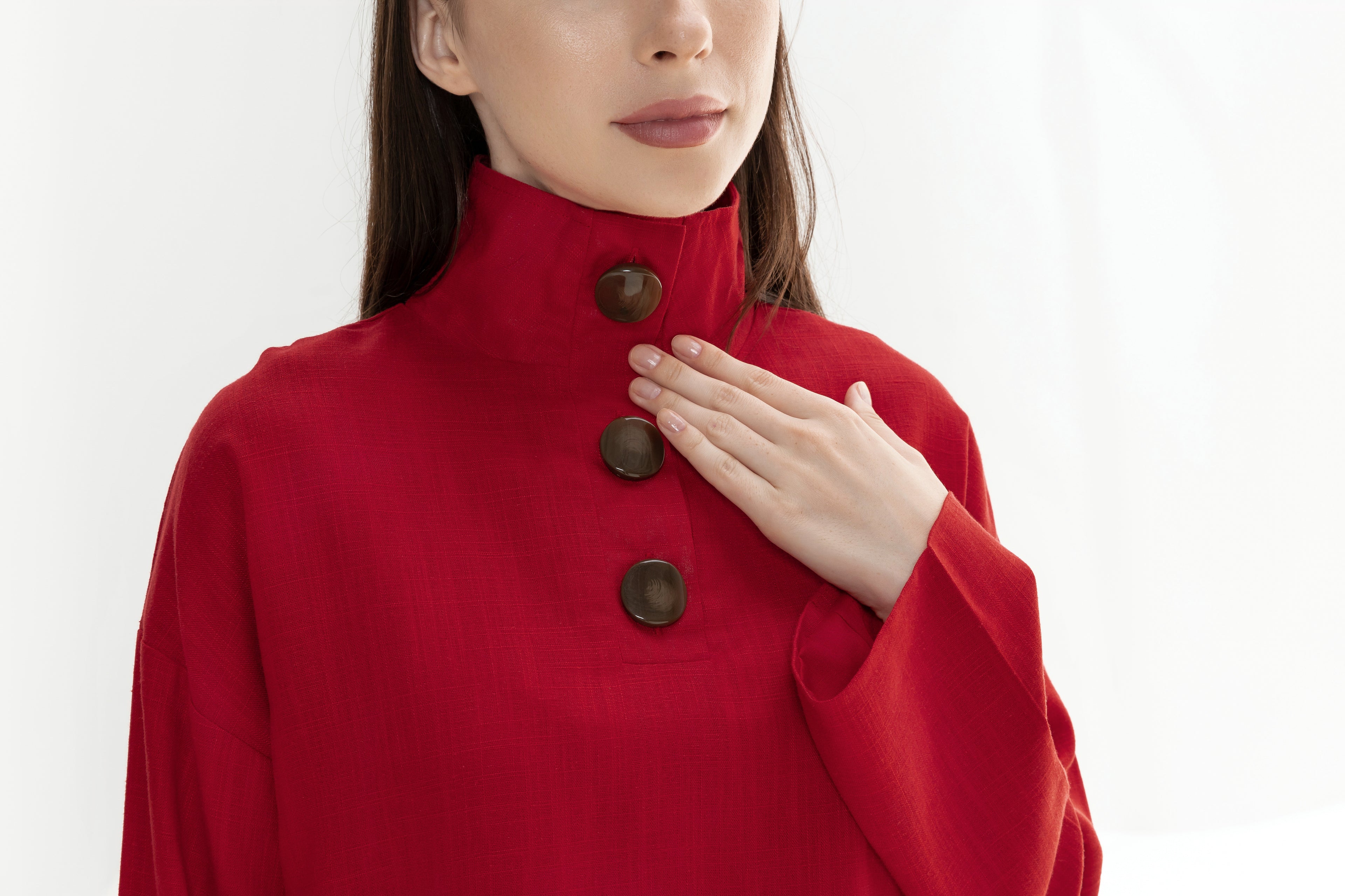 H-line High collar Top