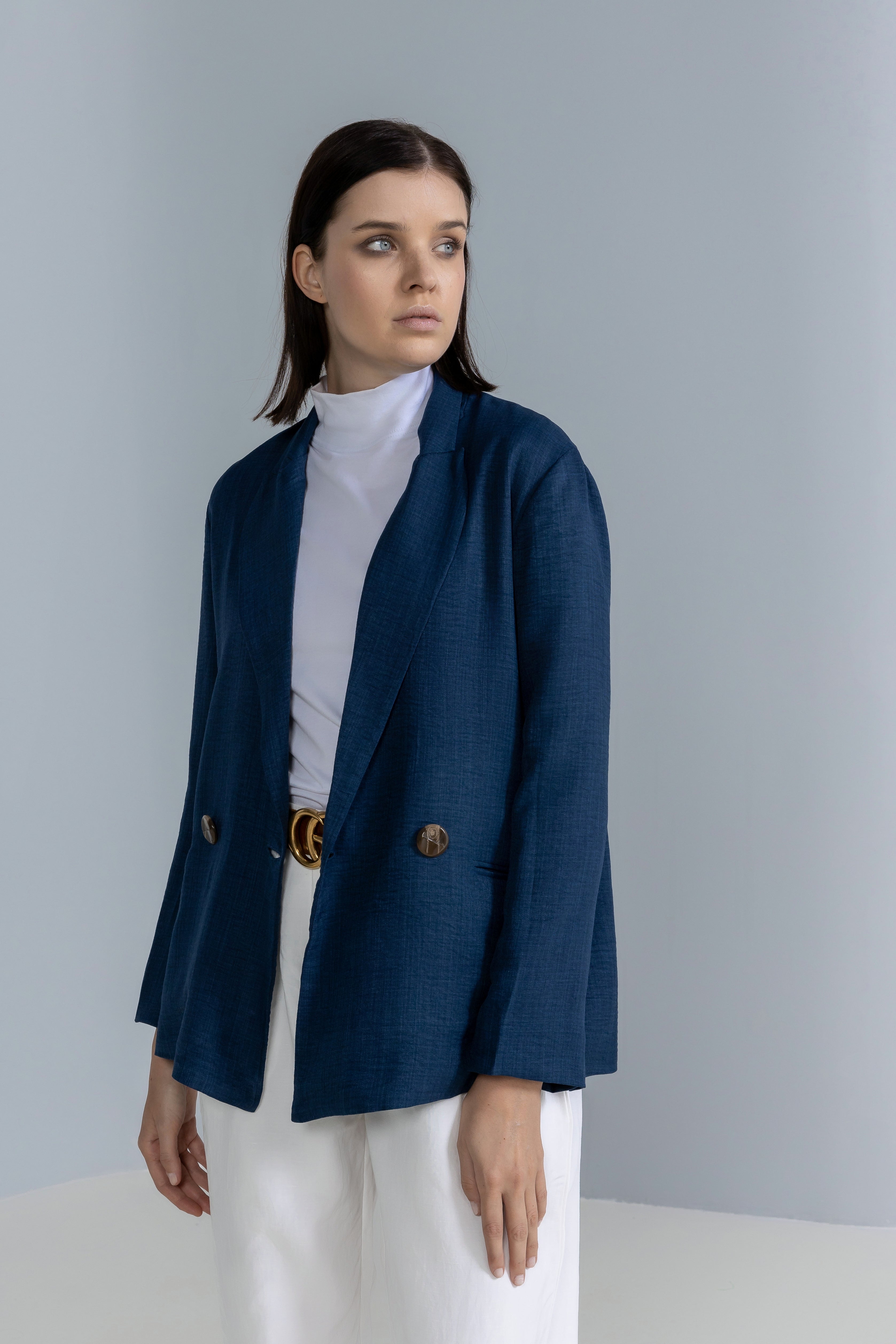 Loose-fit Linen Blazer