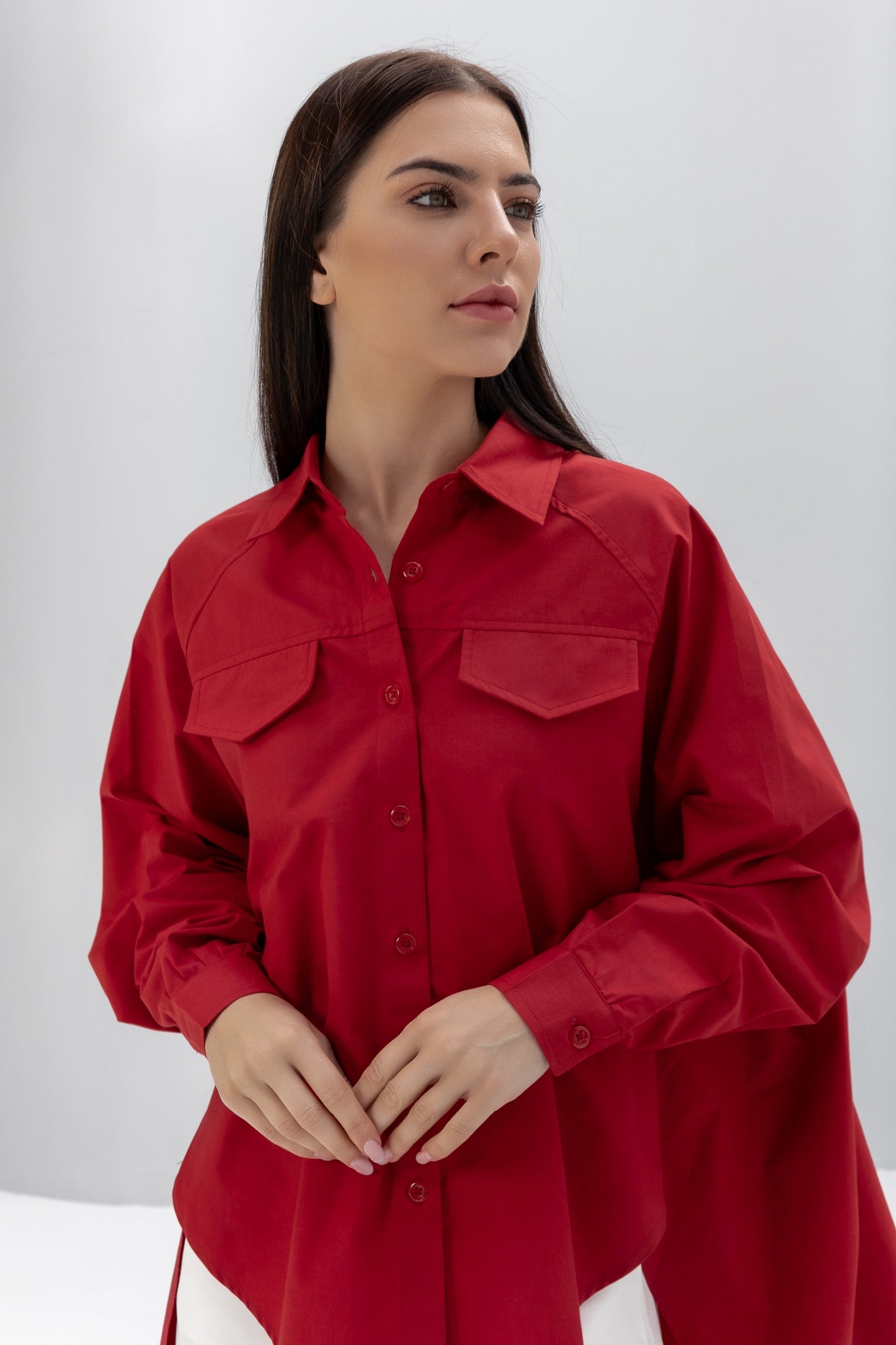 High low oversized shirt