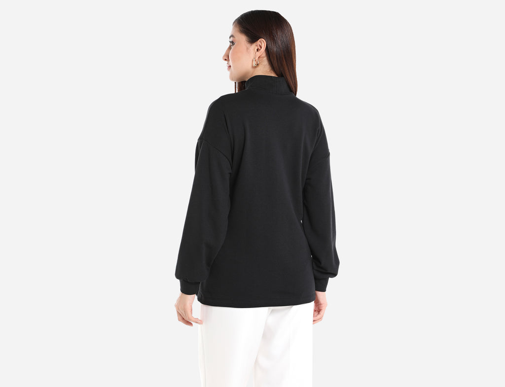 High neck Blouse with belt