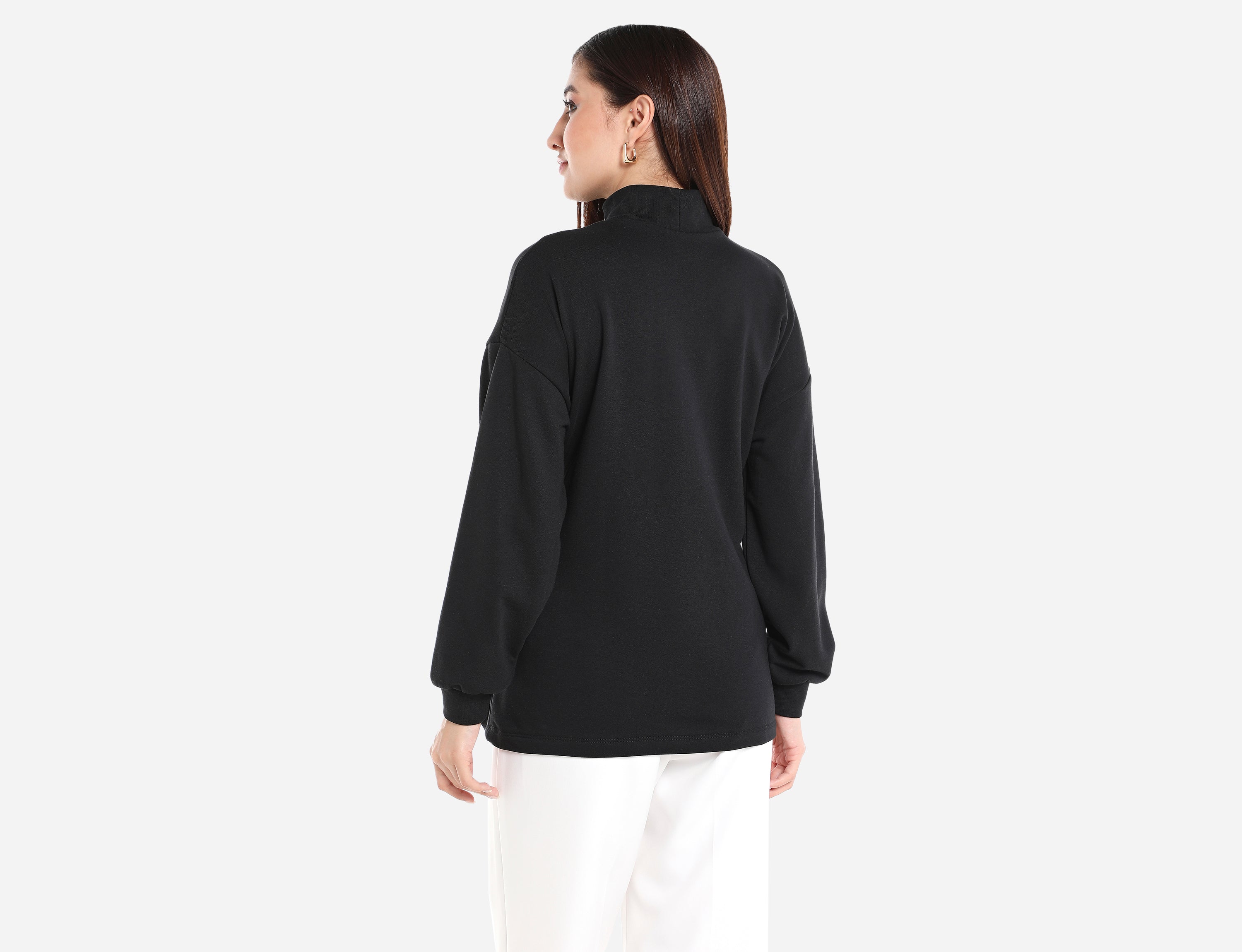 High neck Blouse with belt