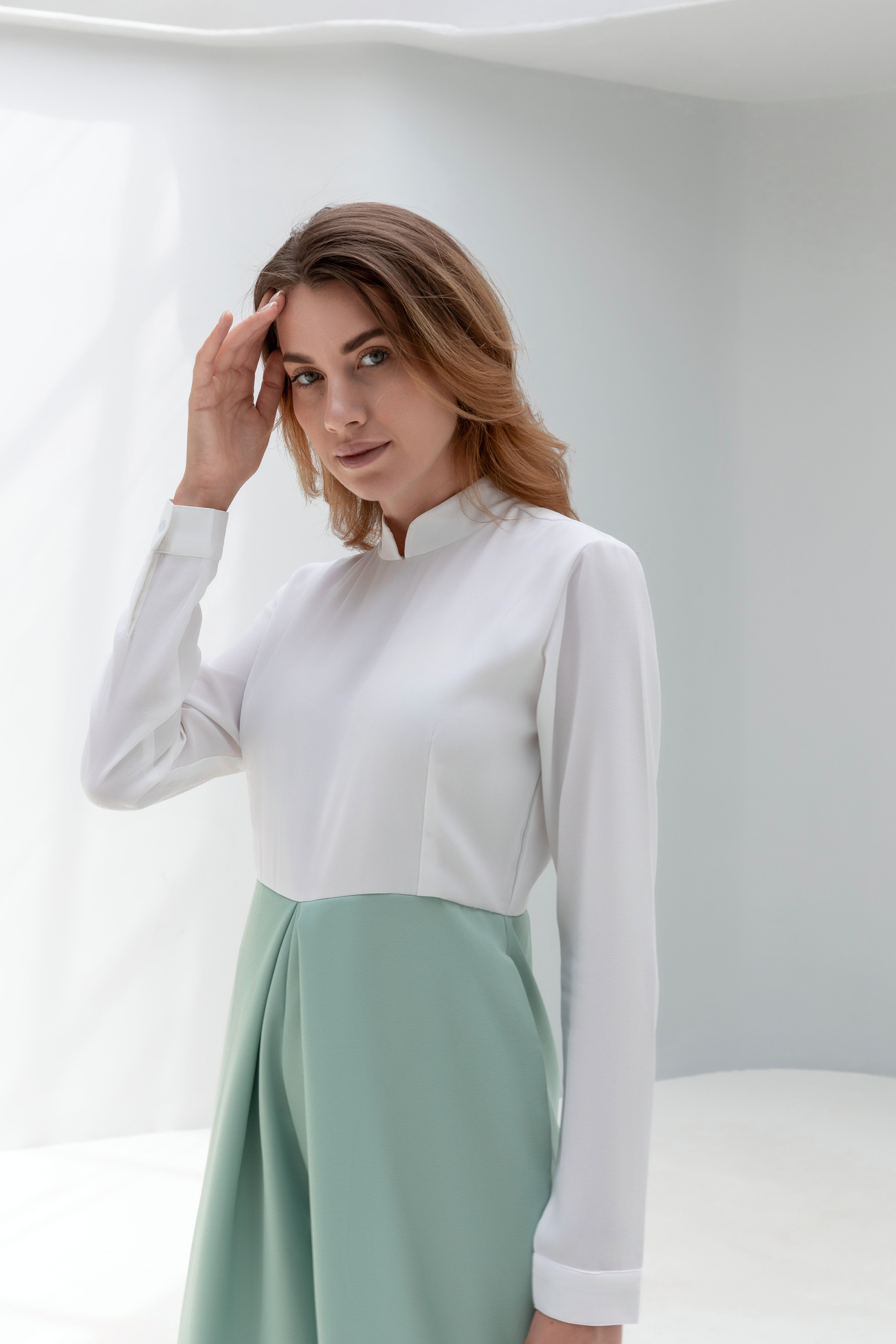 Mandarin Collar Jumpsuit