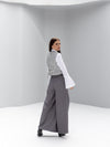 Wide-leg mid-waist tailored Trousers