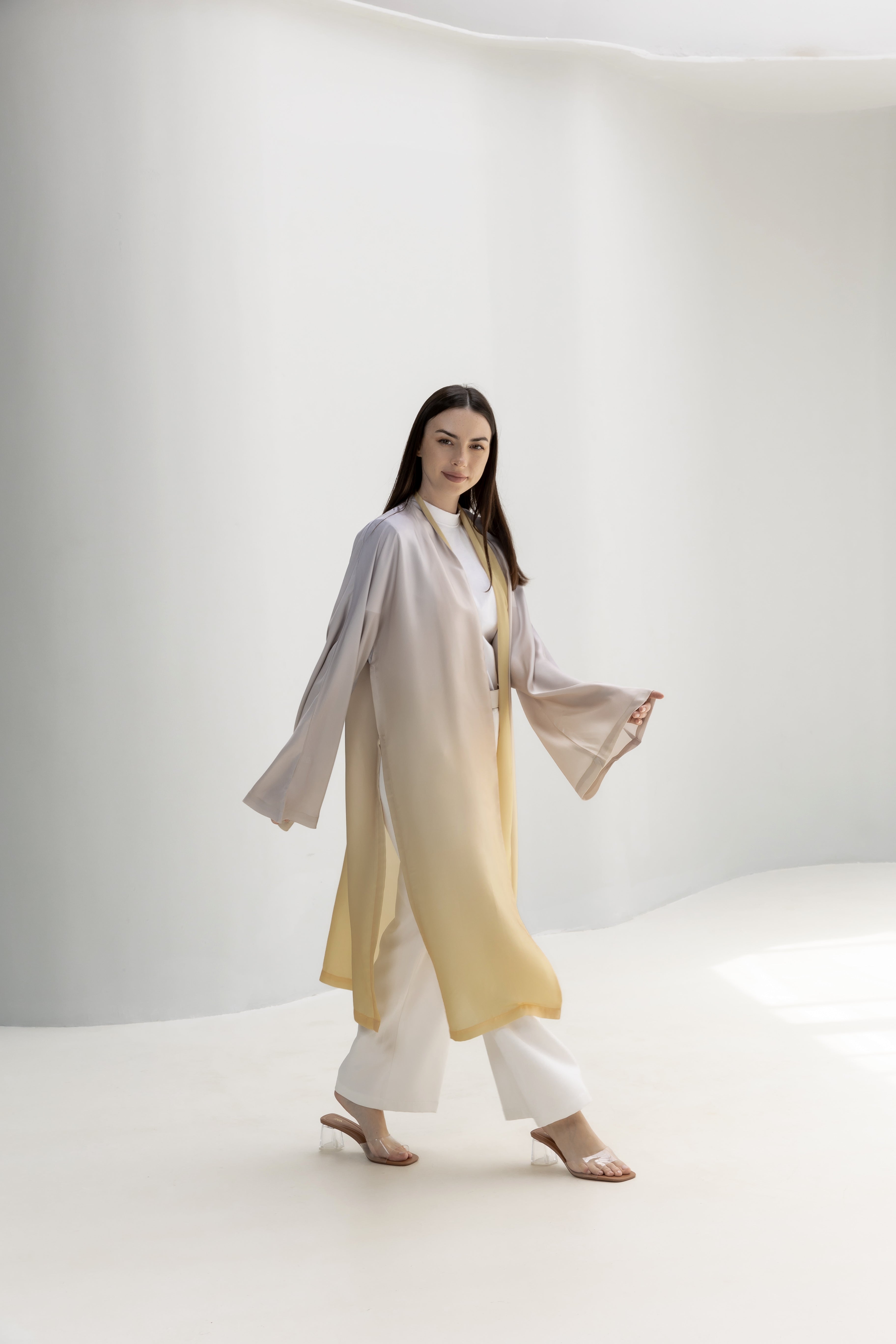Ombre Satin Cardigan