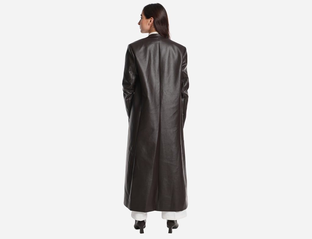 Faux Leather Coat