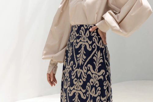Maxi Flared Printed Skirt