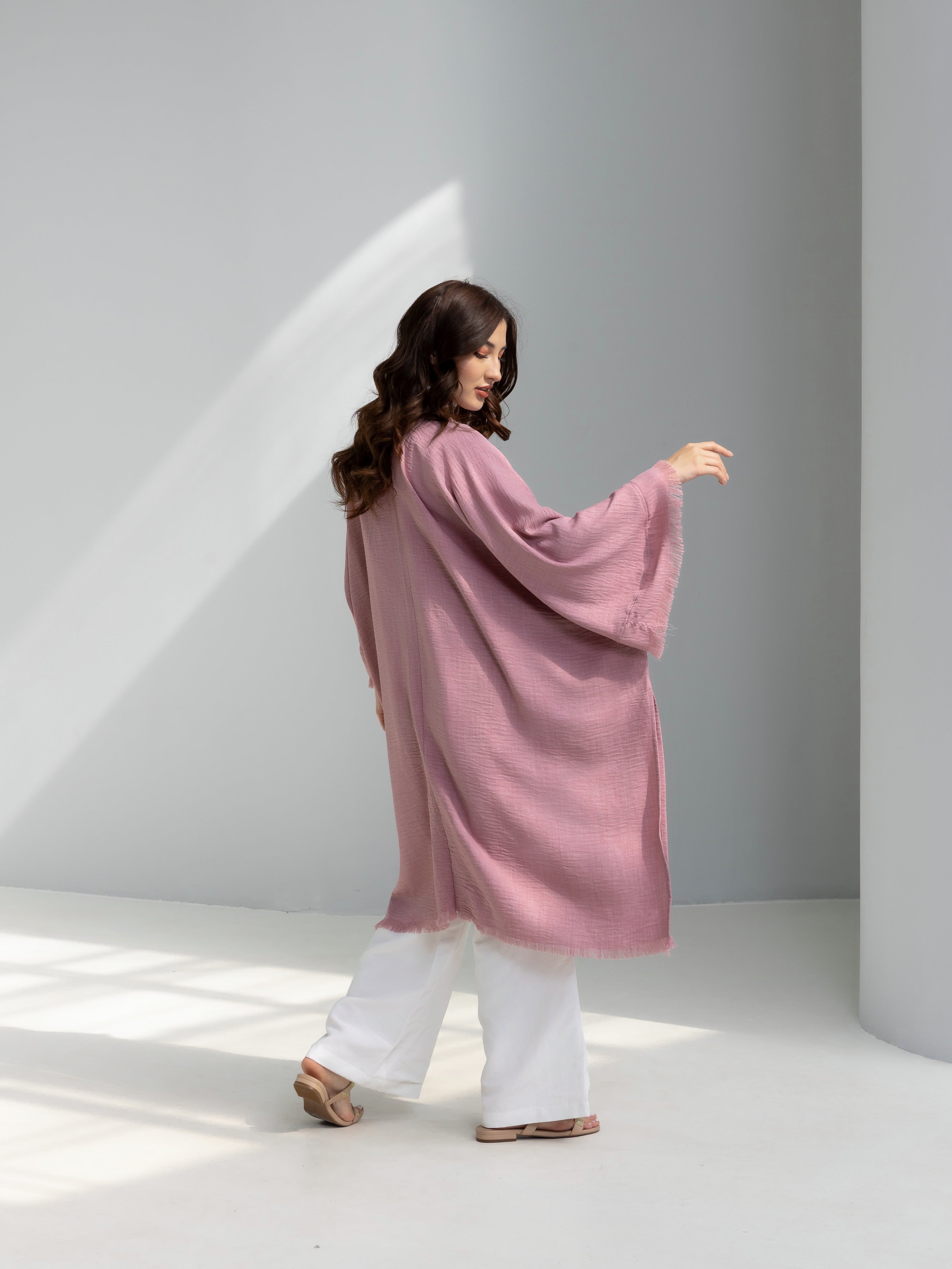 Linen Cardigan with fringes