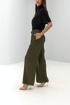 Mid-waist Flowing Silk Trousers