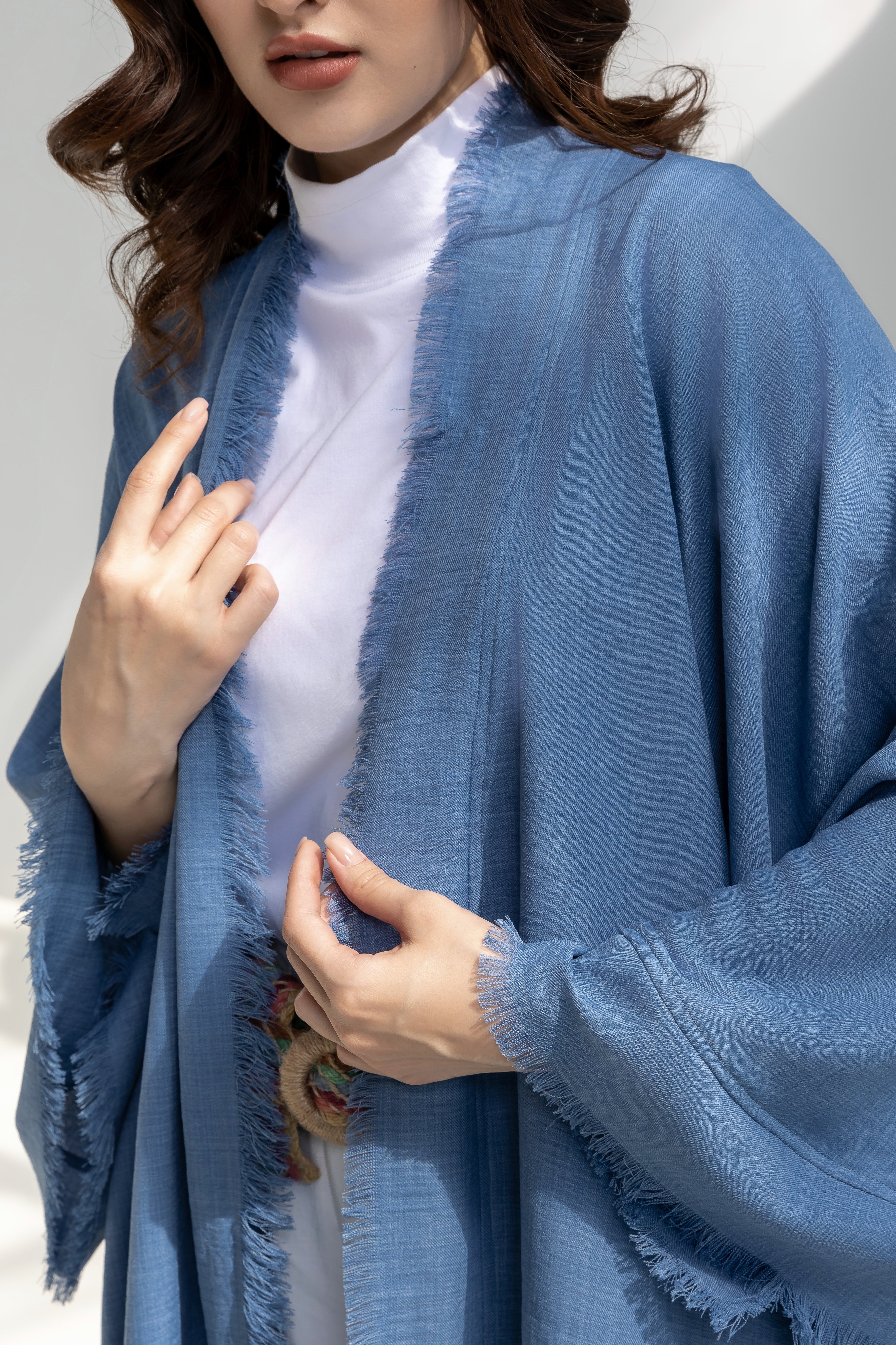 Linen Cardigan with fringes