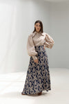 Maxi Flared Printed Skirt