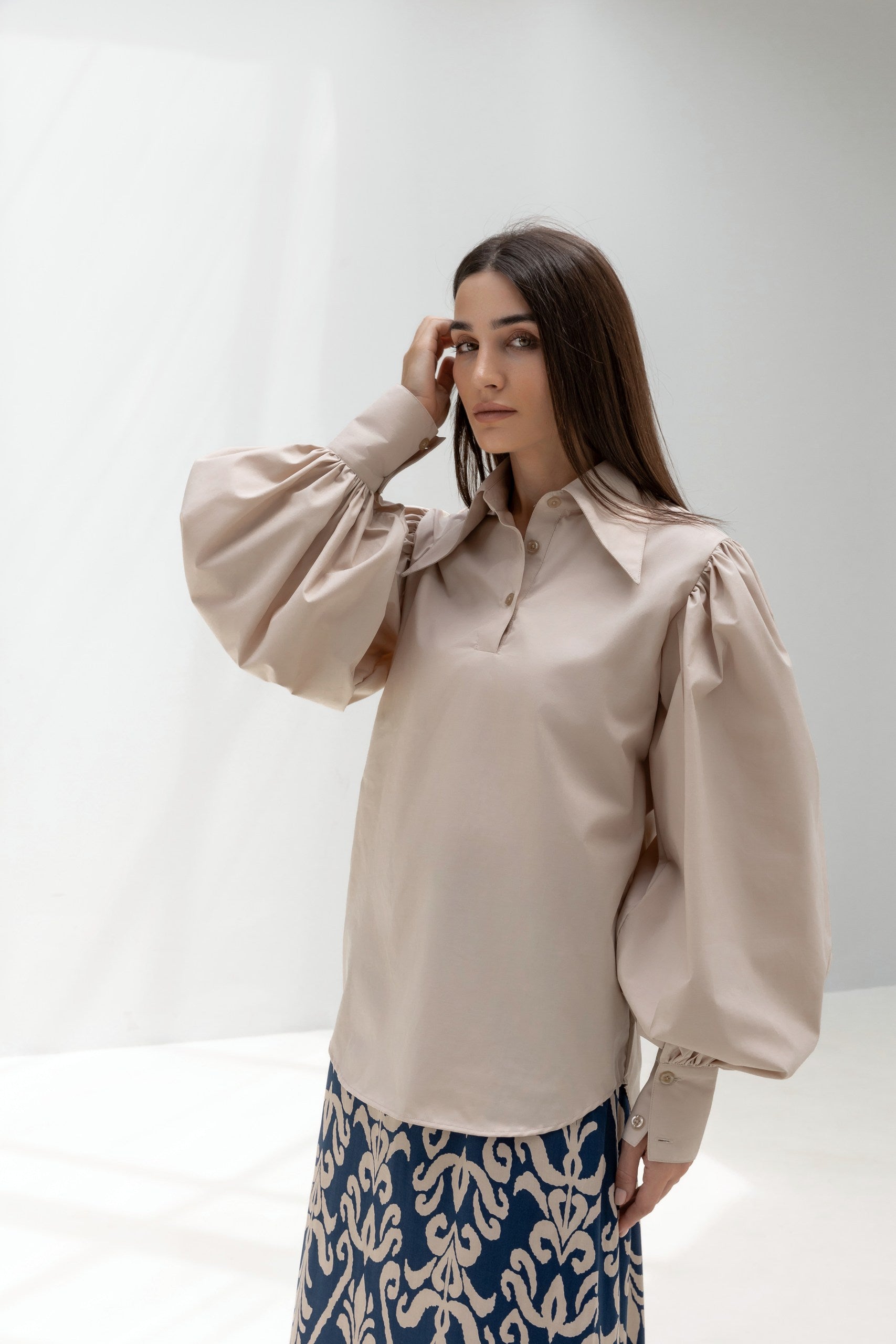 Lantern Sleeves Shirt