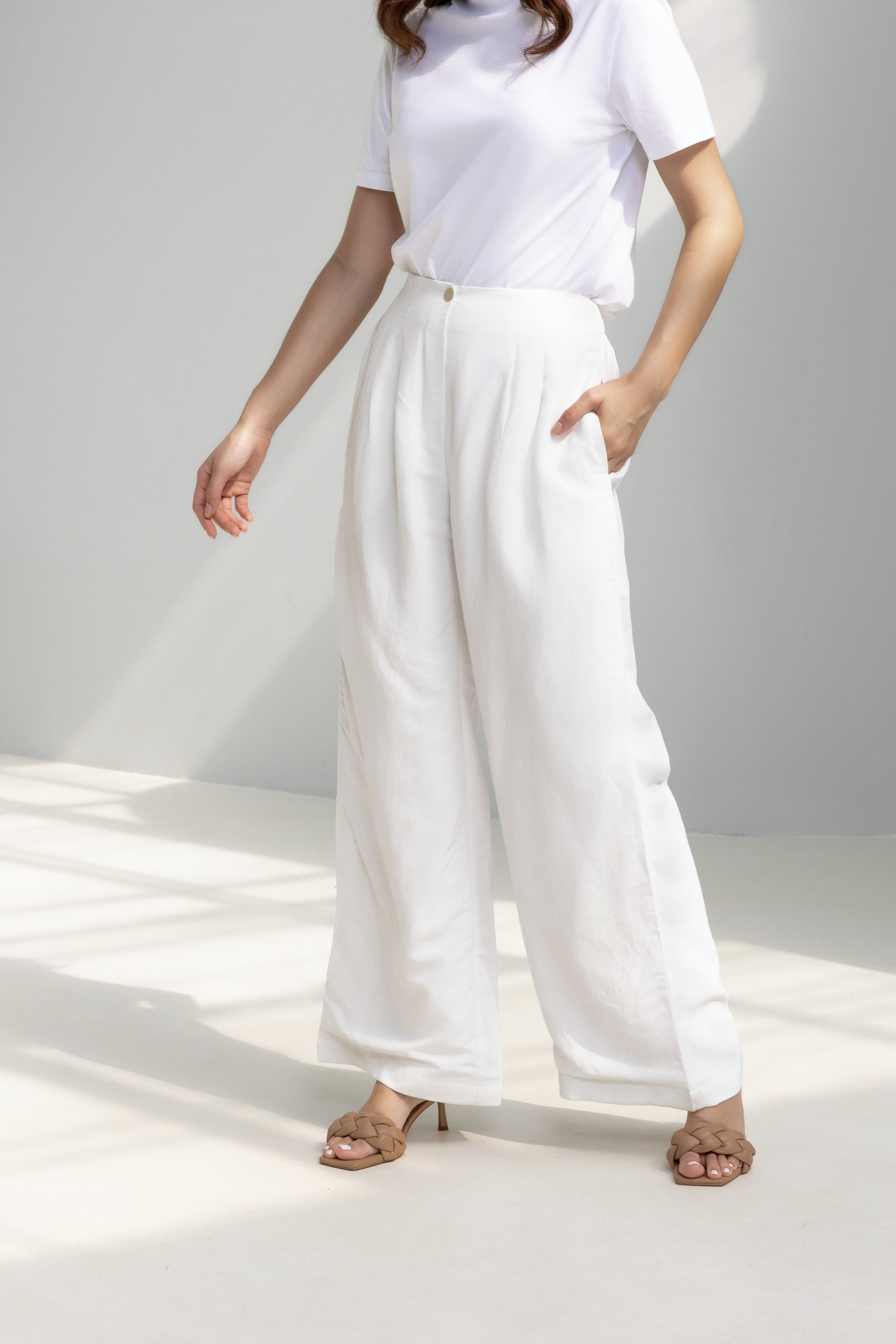 Wide leg Linen Pants