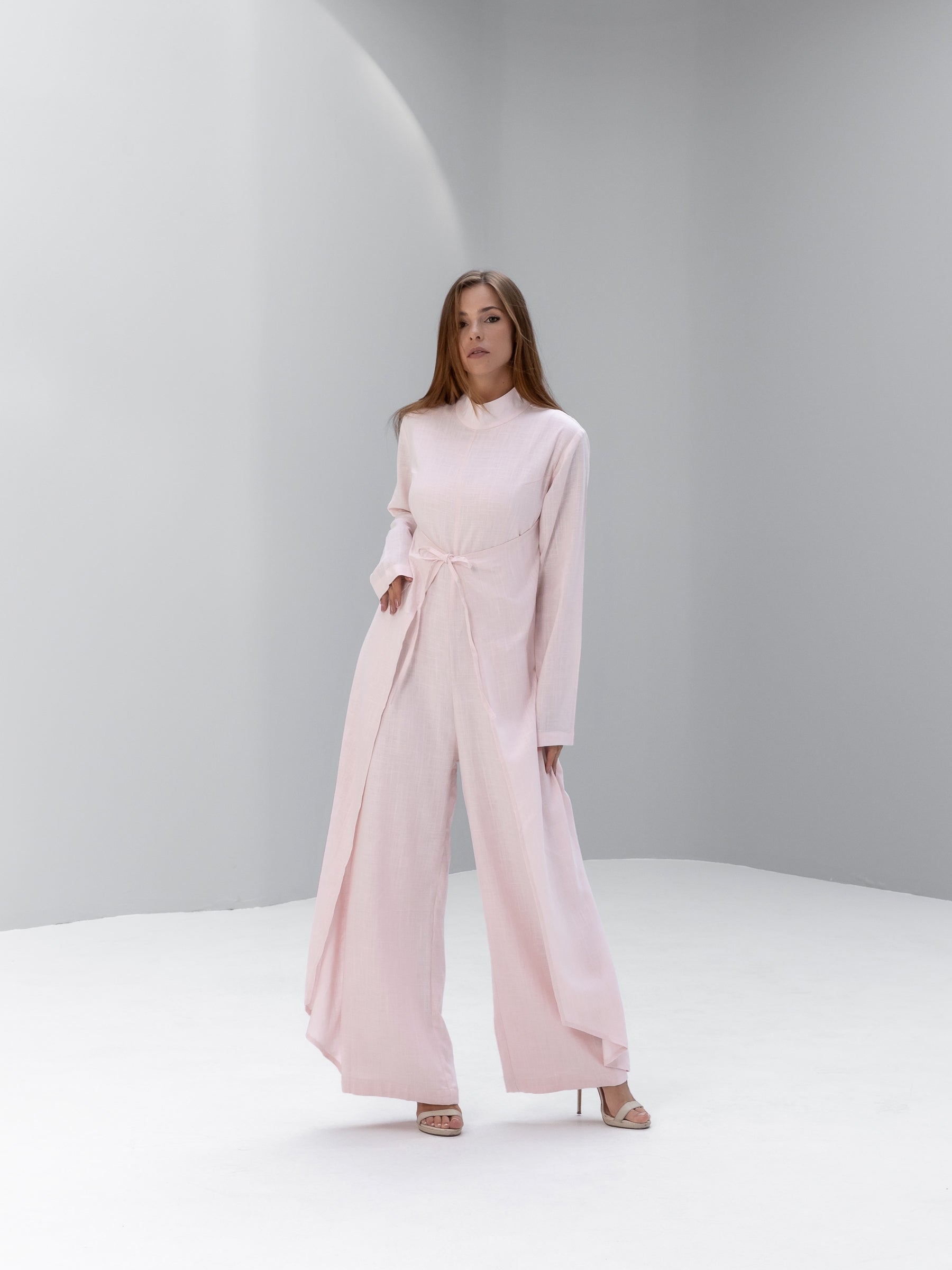 Linen Front Wrapped Jumpsuit
