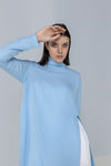 High-Slit Linen Top
