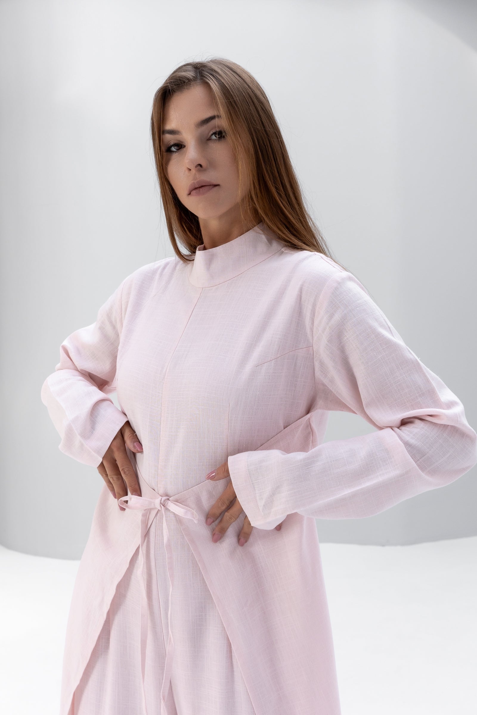 Linen Front Wrapped Jumpsuit