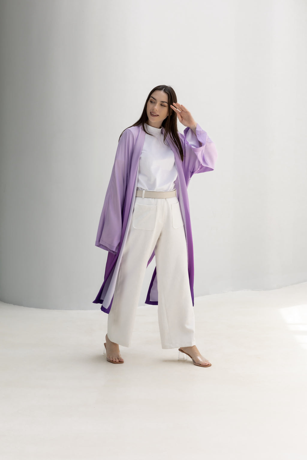 Ombre Satin Cardigan
