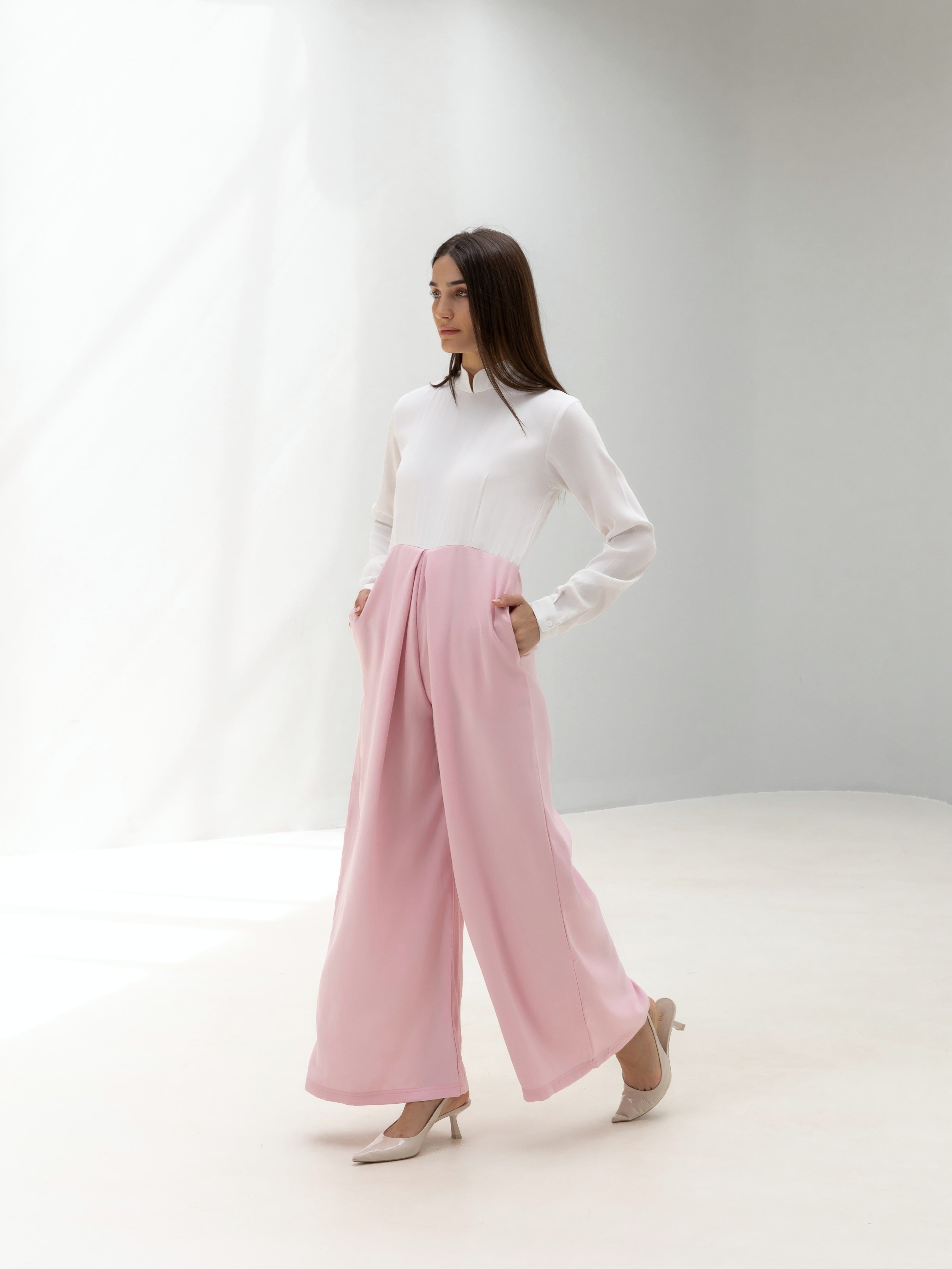 Mandarin Collar Jumpsuit