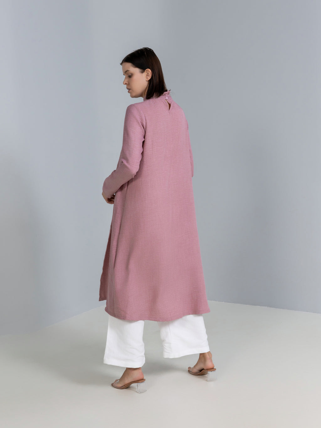 High-Slit Linen Top