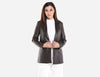 Straight cut Faux Leather Blazer
