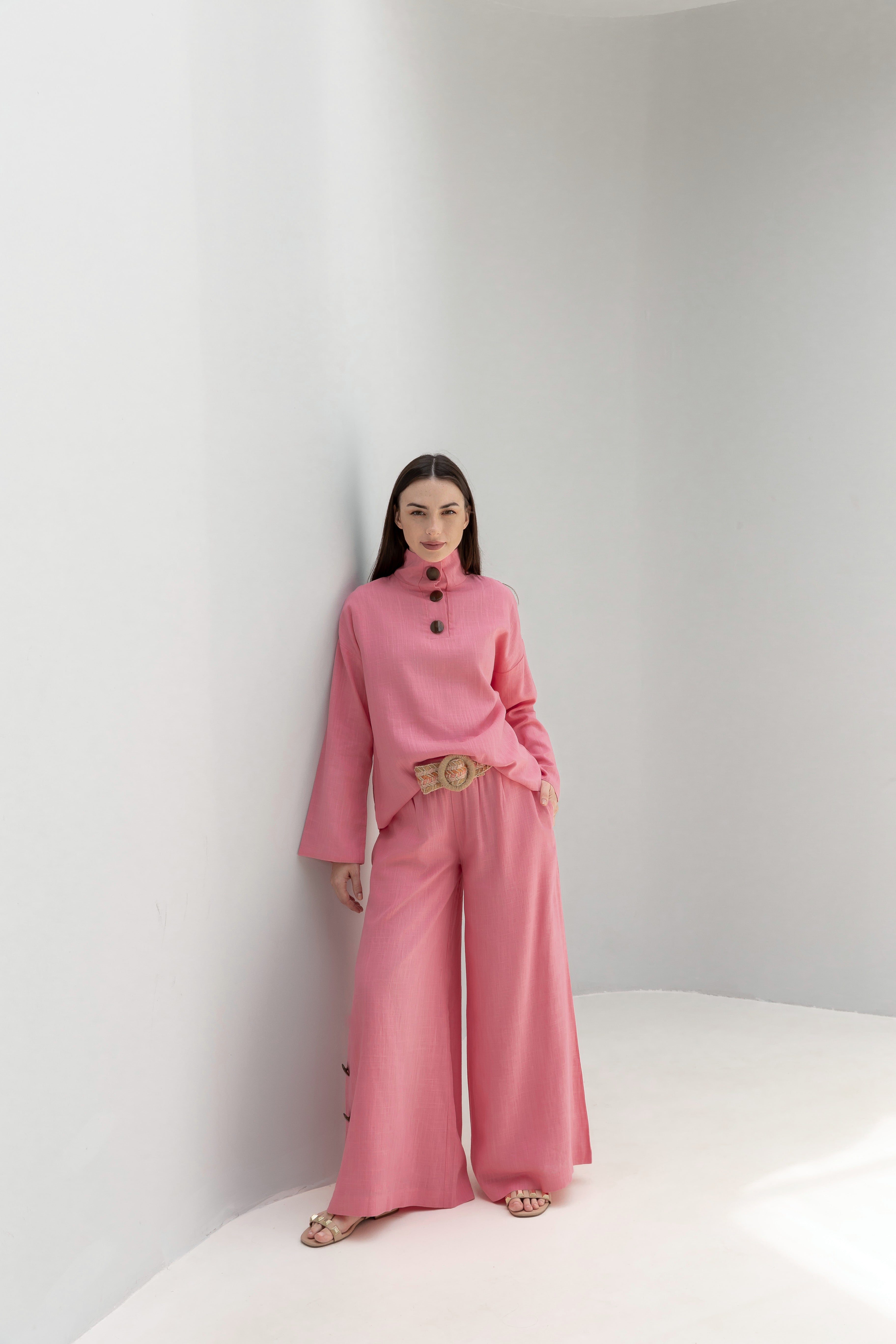 H-line High collar Top