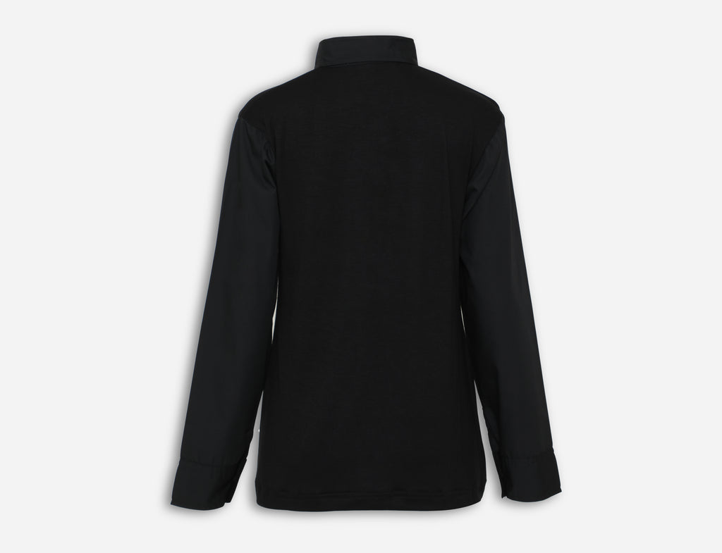 Collar top with shirt sleeves