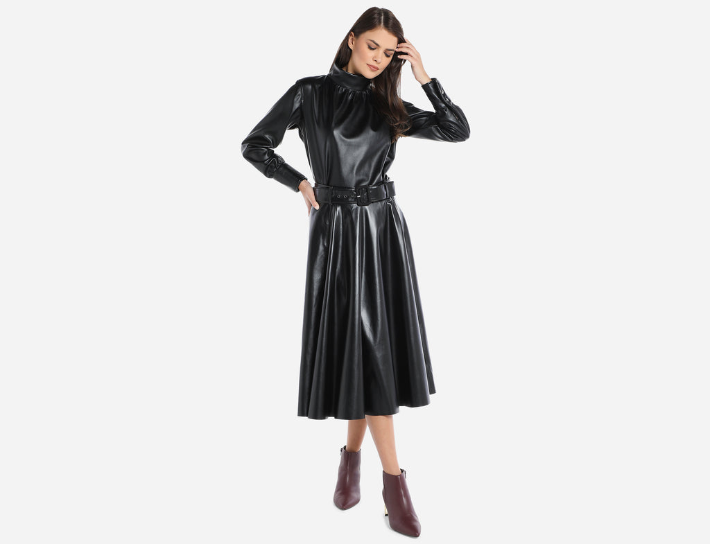 Faux Leather Skirt