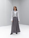 Wide-leg mid-waist tailored Trousers