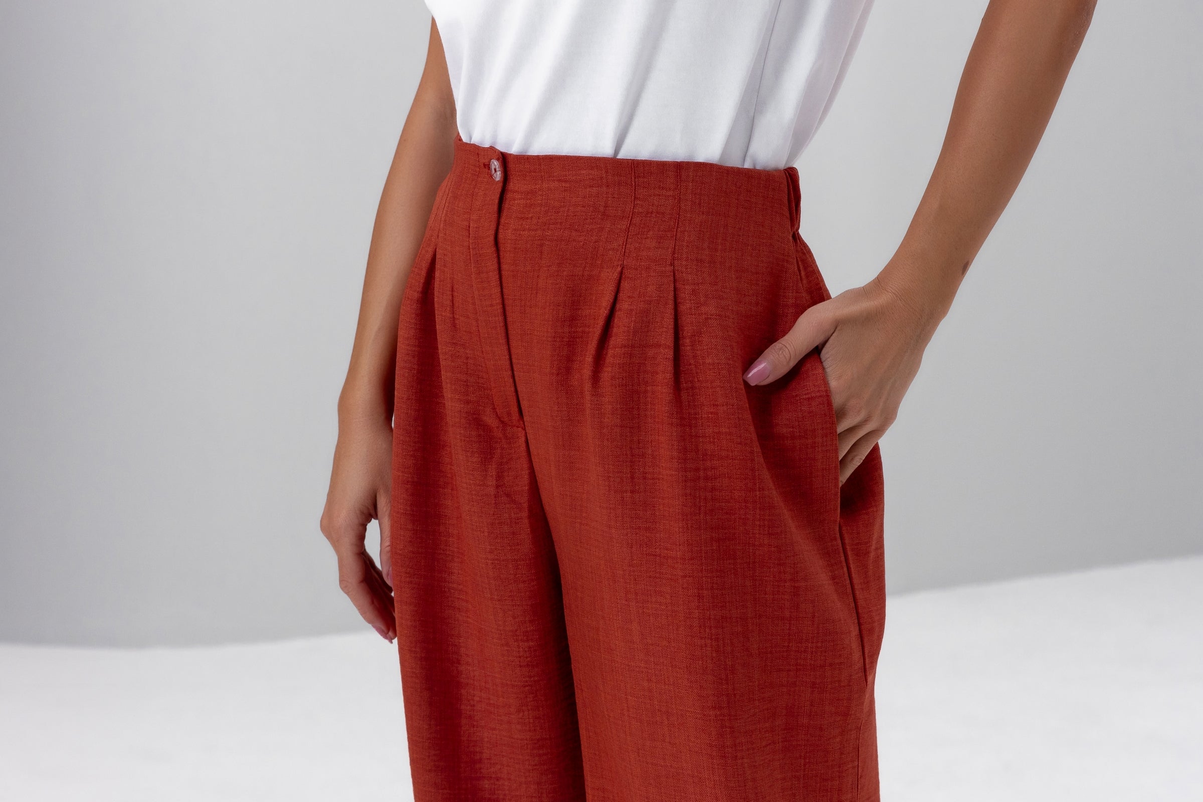 Wide leg Linen Pants